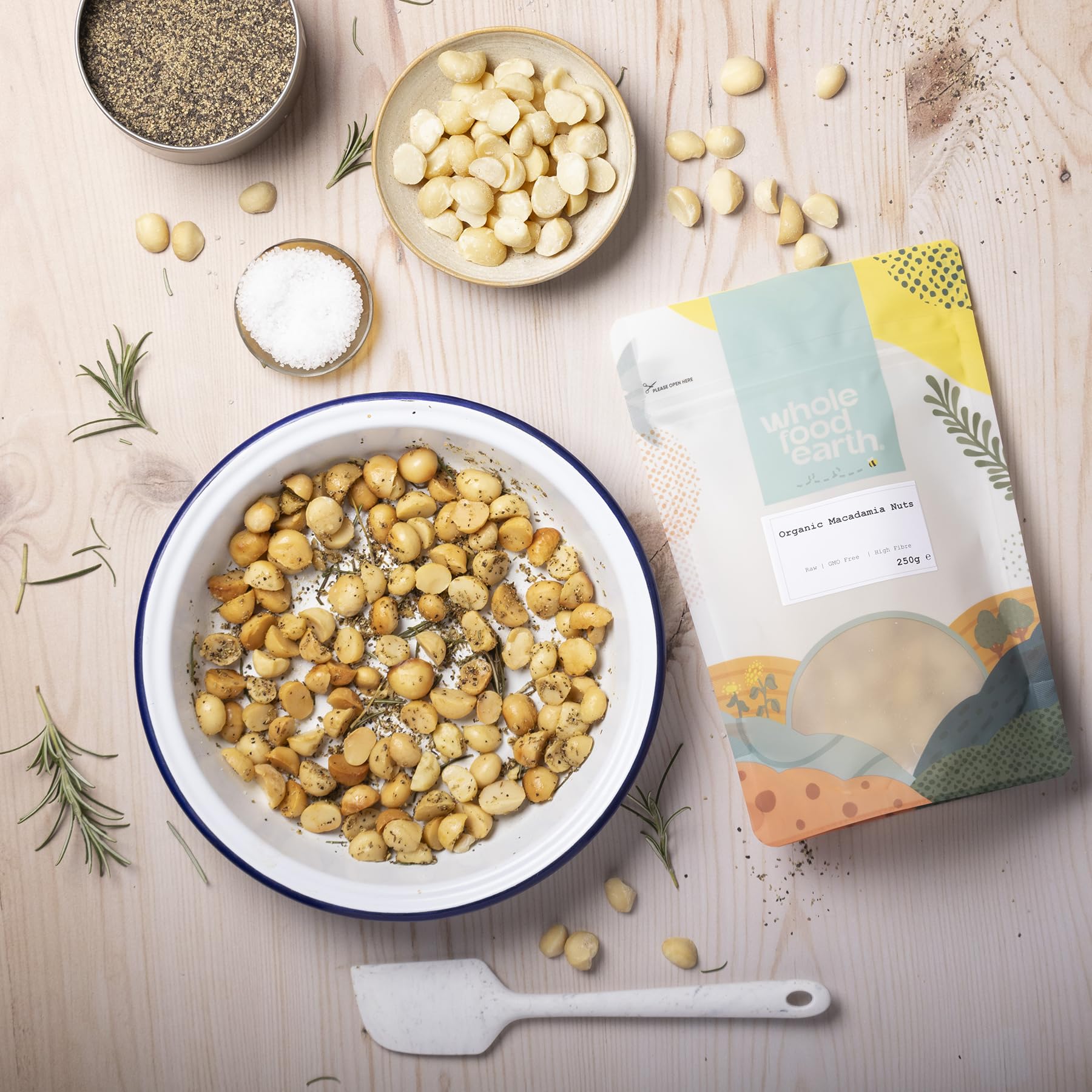 Wholefood Earth Organic Macadamia Nuts - Raw, GMO Free, Vegan | 250g 4