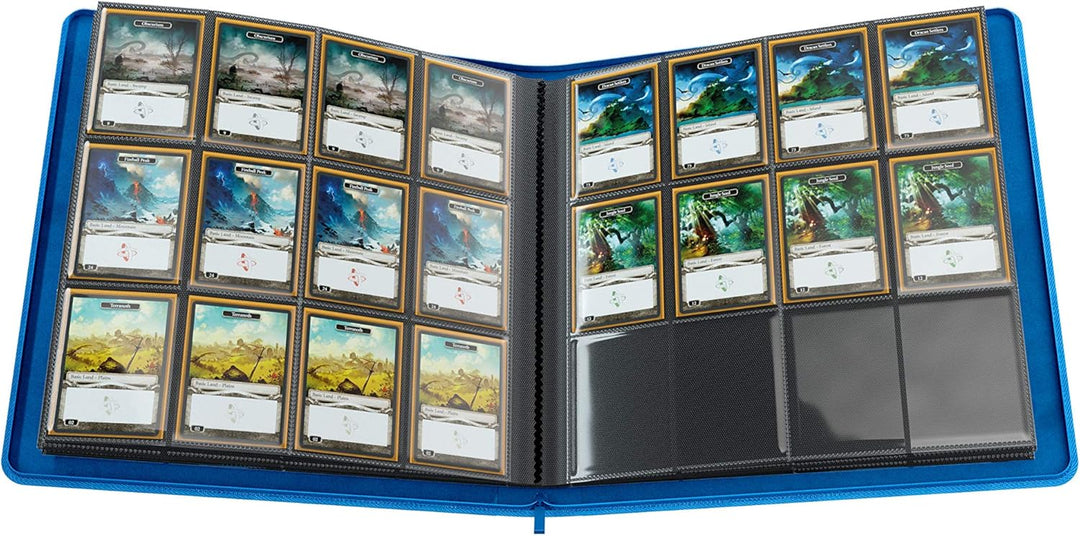 Gamegenic Zip-Up Album 24-Pocket - Holds 480 Double-Sleeved Cards, Blue