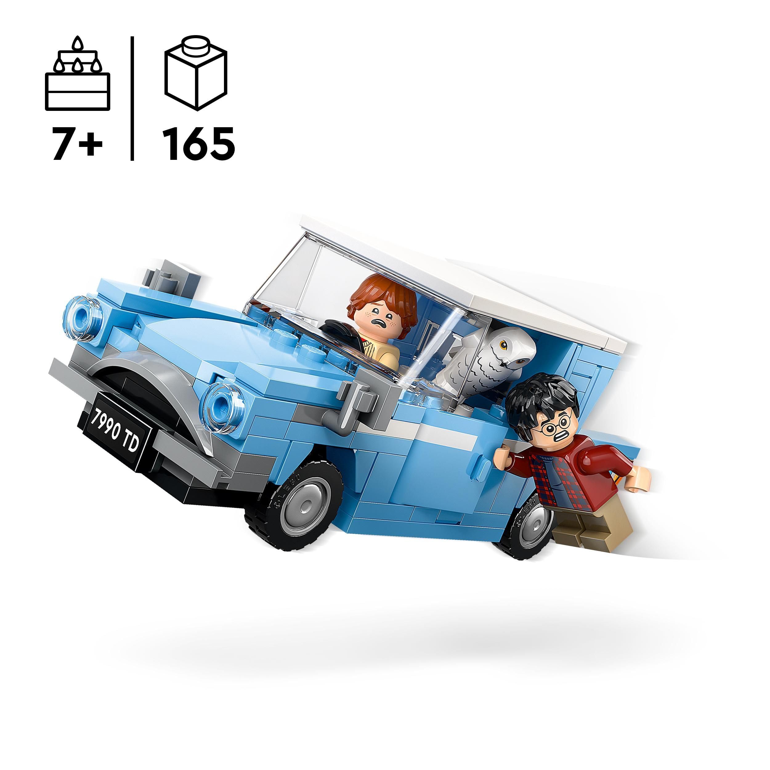 LEGO Harry Potter Flying Ford Anglia Car Toy Set 76424 for Kids Ages 7+ | Includes 4 Characters 2