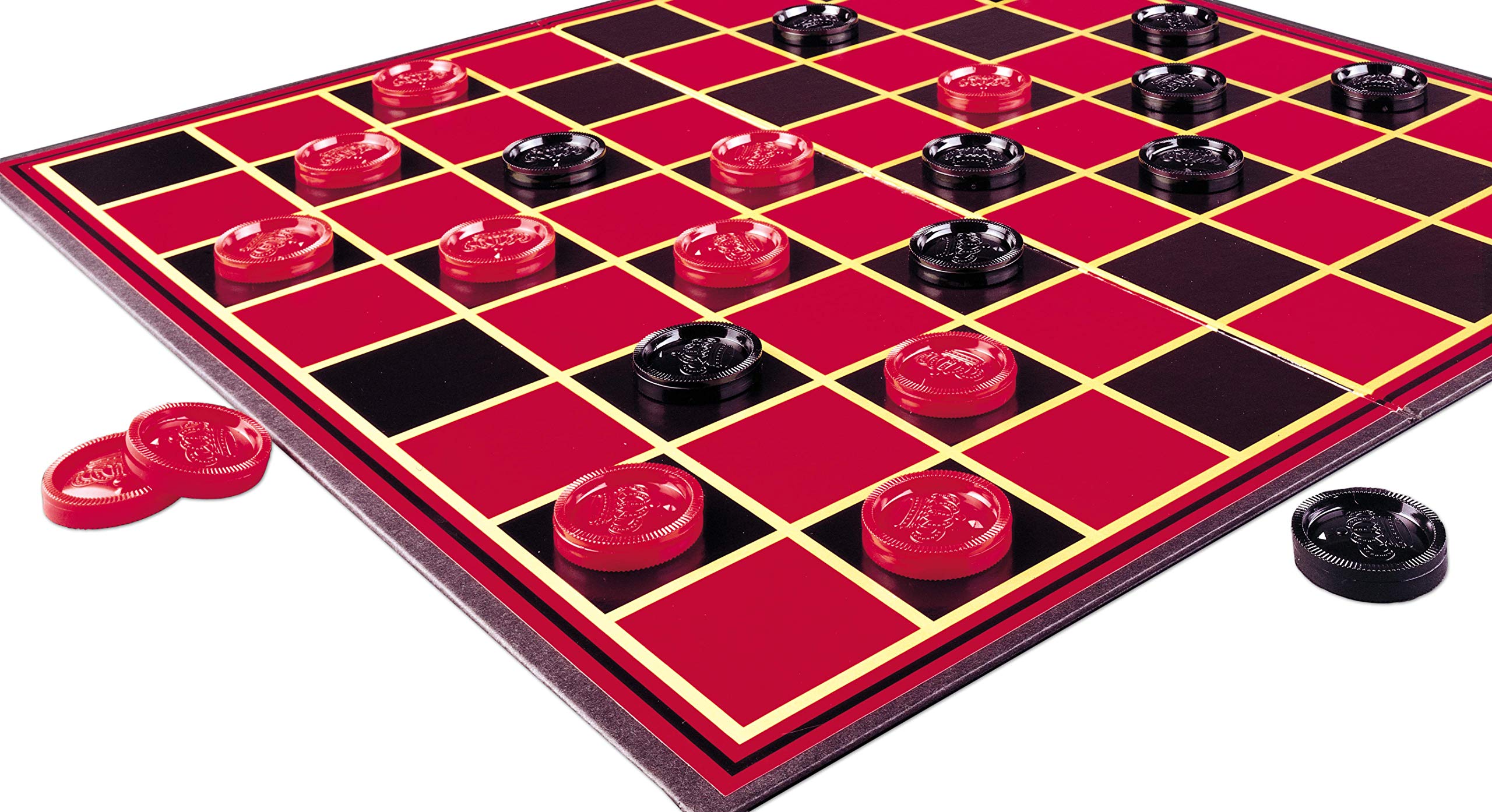 Pressman Classic Checkers Set - Traditional Board Game for 2 Players, Ages 6+