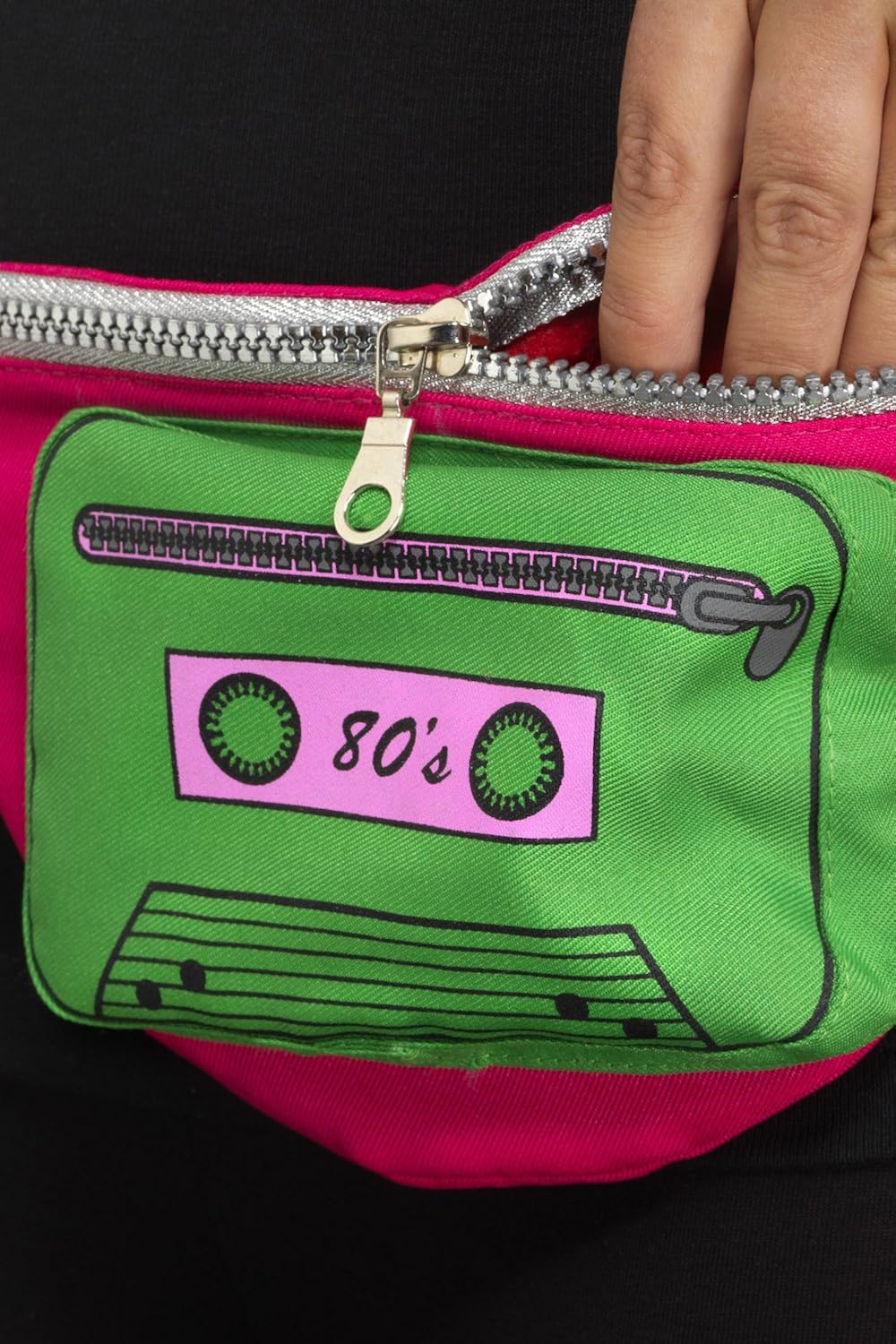 Smiffys 80s Bum Bag - Multi-Coloured Fancy Dress Accessory 2