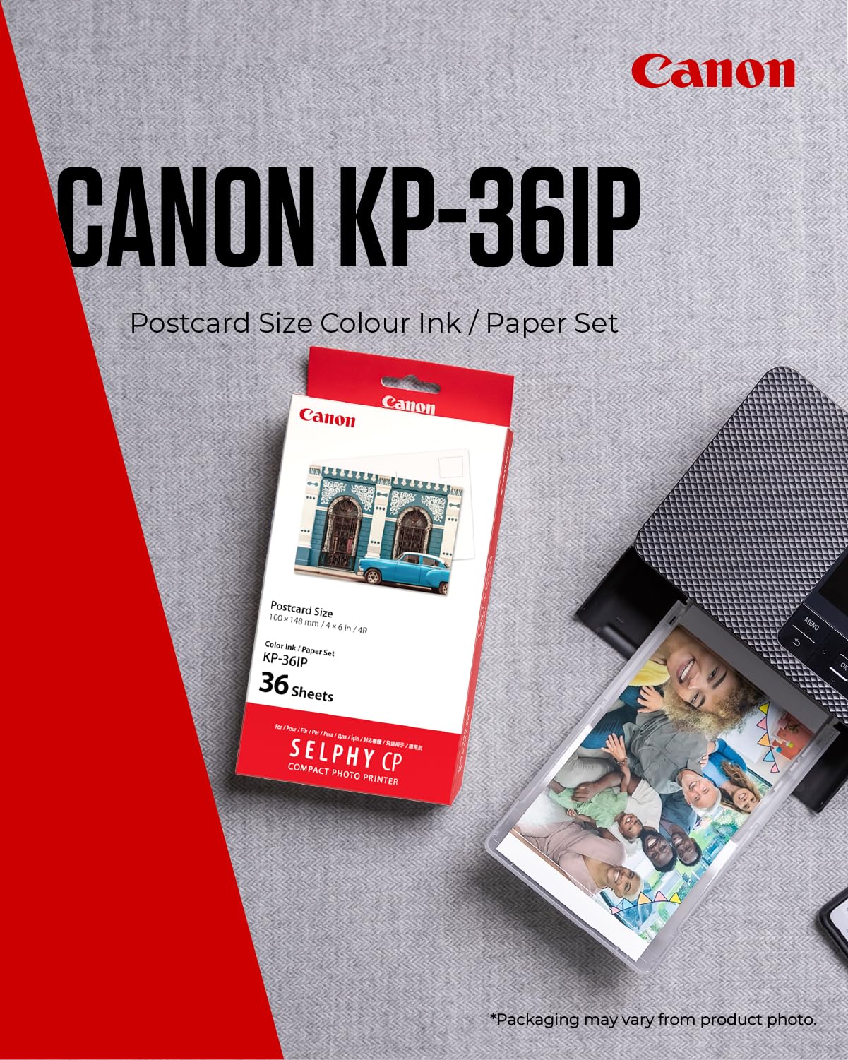 Canon SELPHY KP-36IP Ink + Paper Multipack - 36 Postcard Prints (4x6")