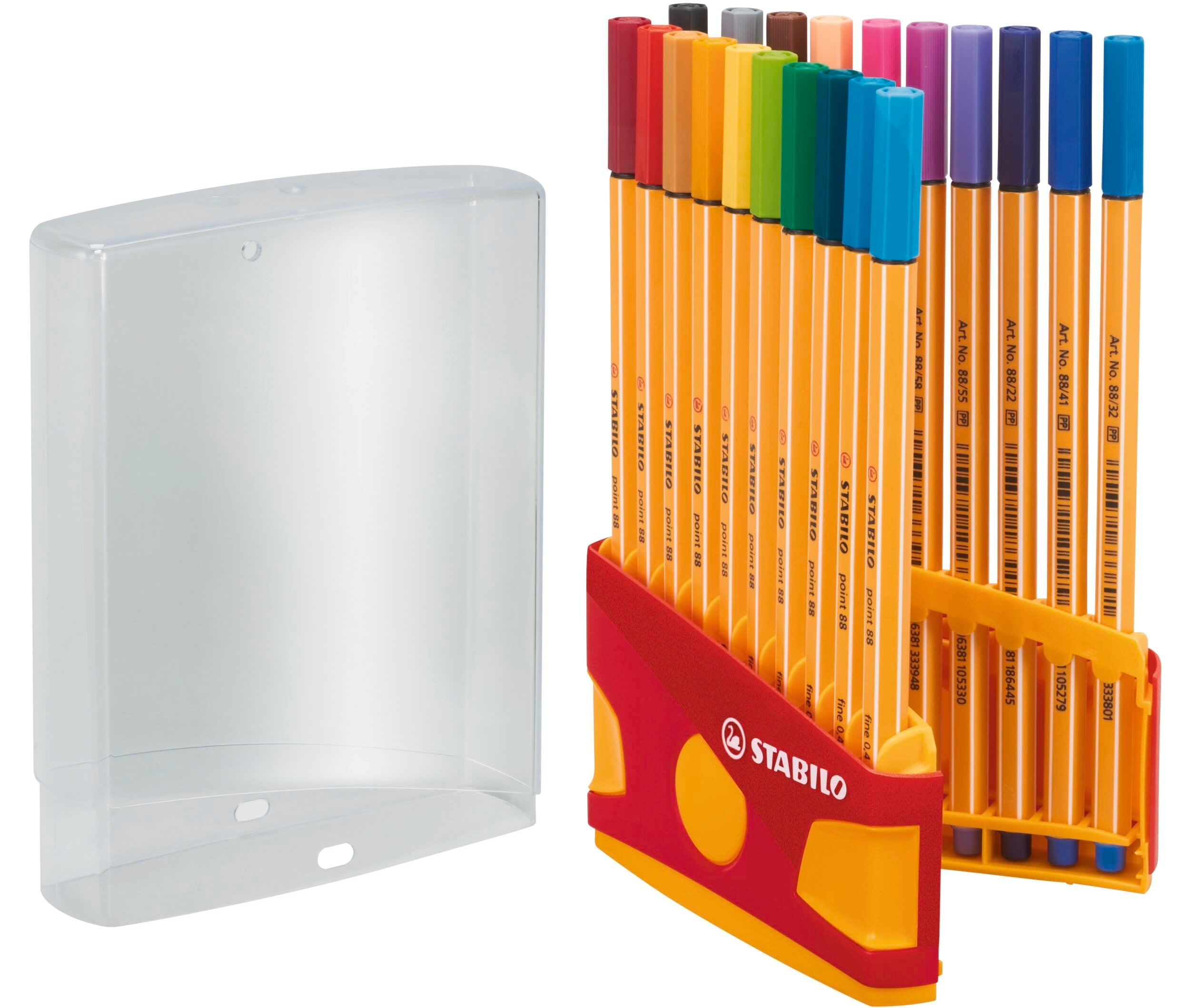 STABILO point 88 - Fineliner - ColorParade - Pack of 20 - Assorted Colours with Hanging Loop