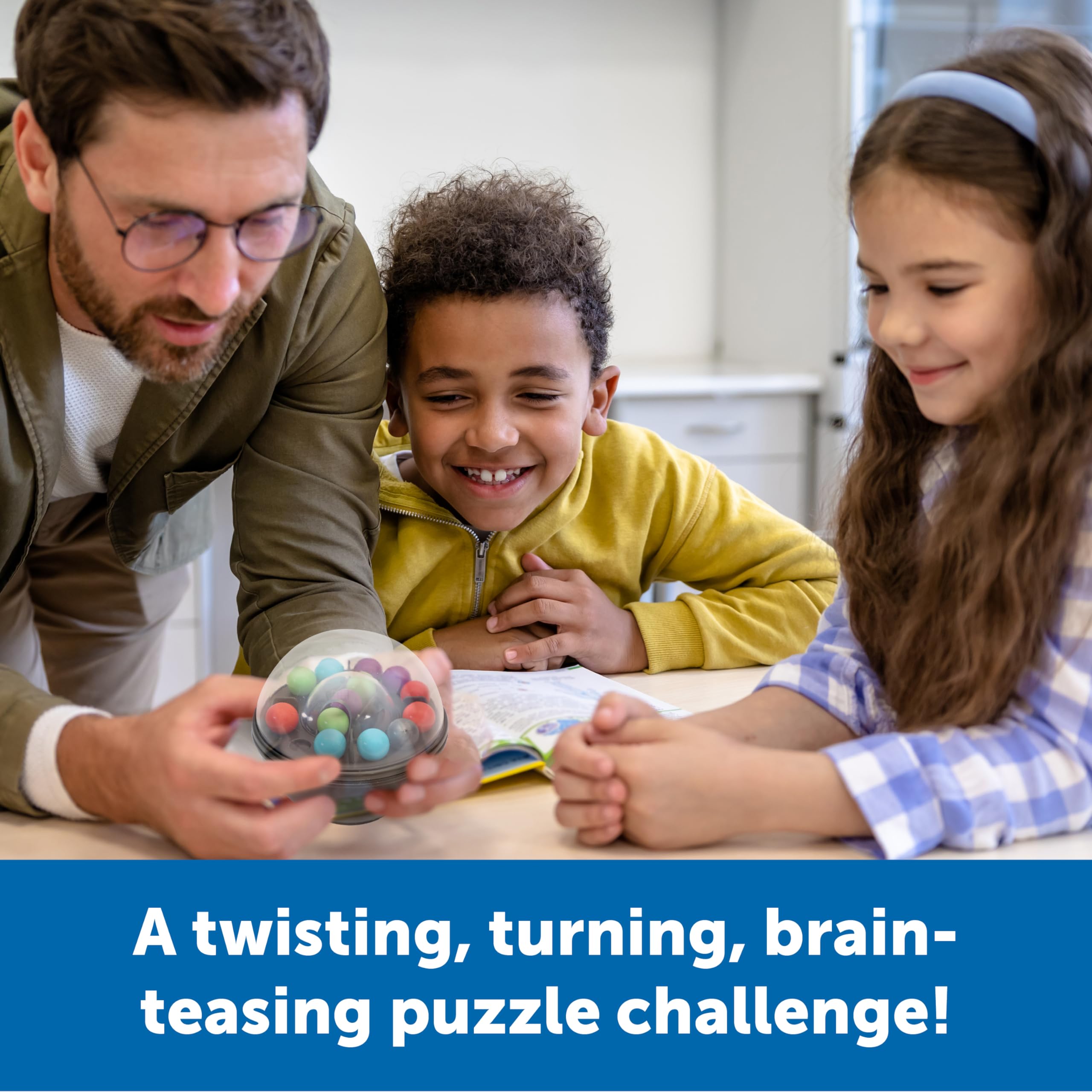 Learning Resources Scramboozle Puzzle Ball - Twist & Turn Marble Challenge Game for Kids 6-10 5