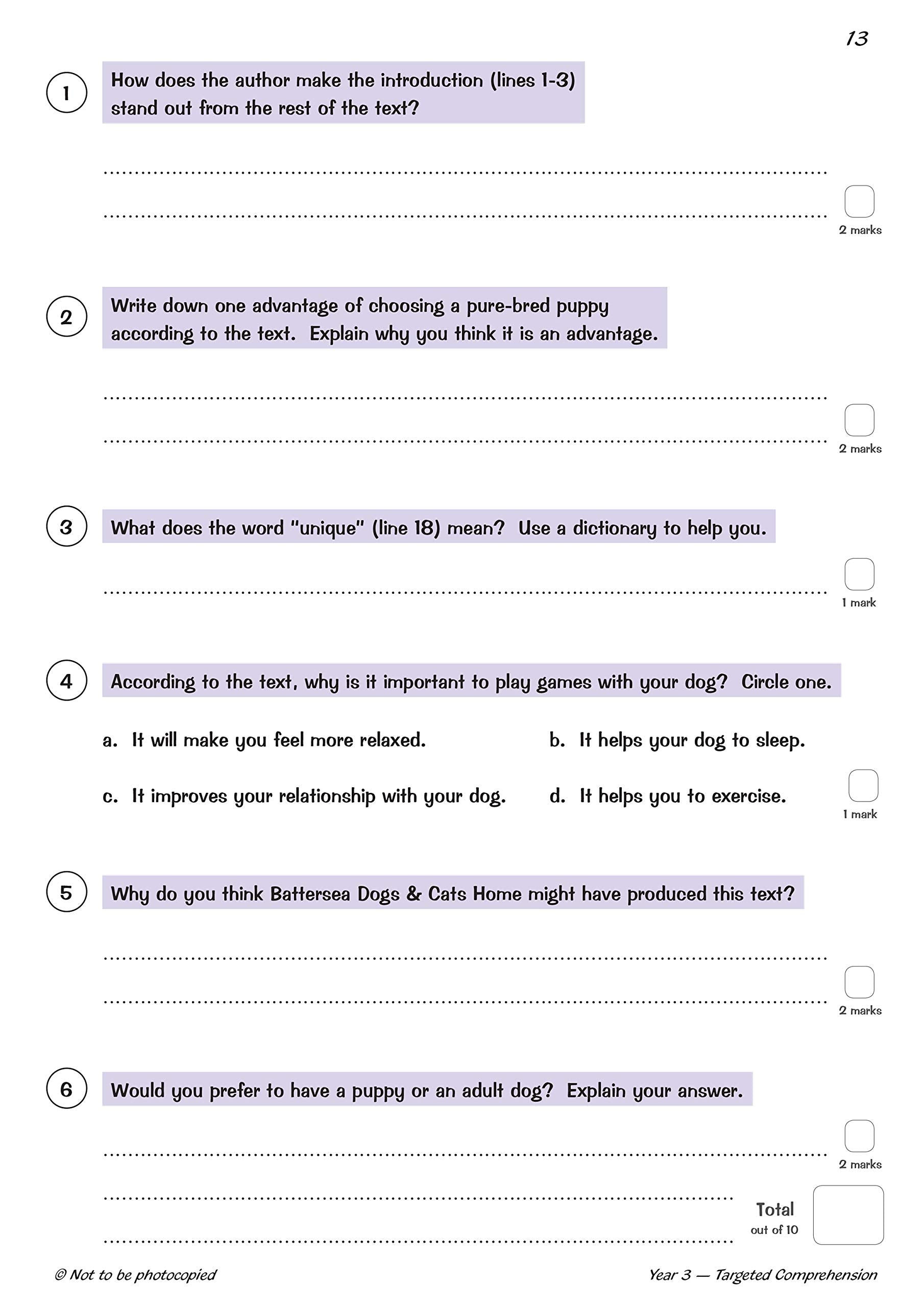 CGP New KS2 English Targeted Question Book: Year 3 Reading Comprehension - Book 2 (with Answers) 7