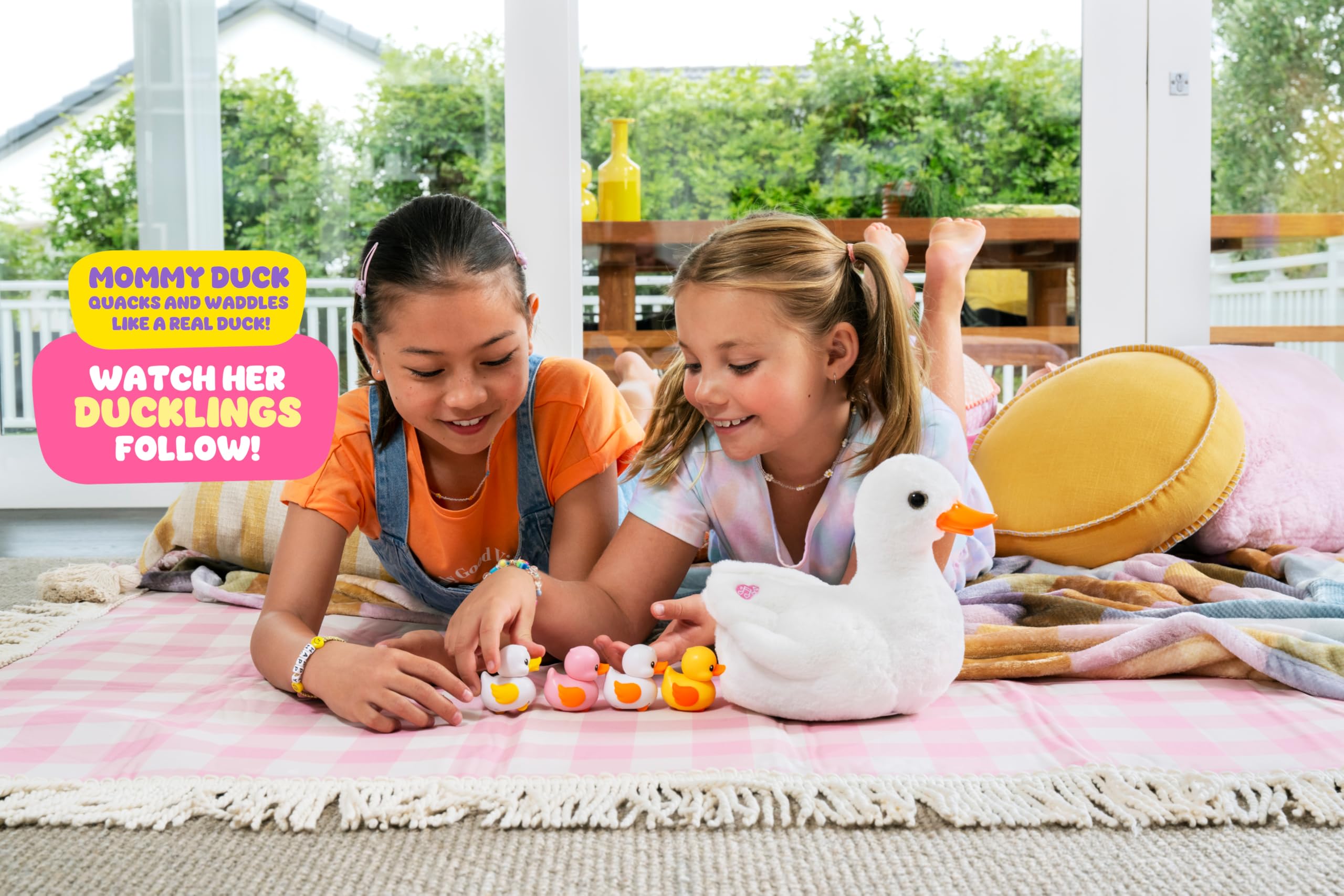 Pets Alive Mama Duck Electronic Pet Toy with 4 Surprise Baby Ducklings | Ages 3+ 5