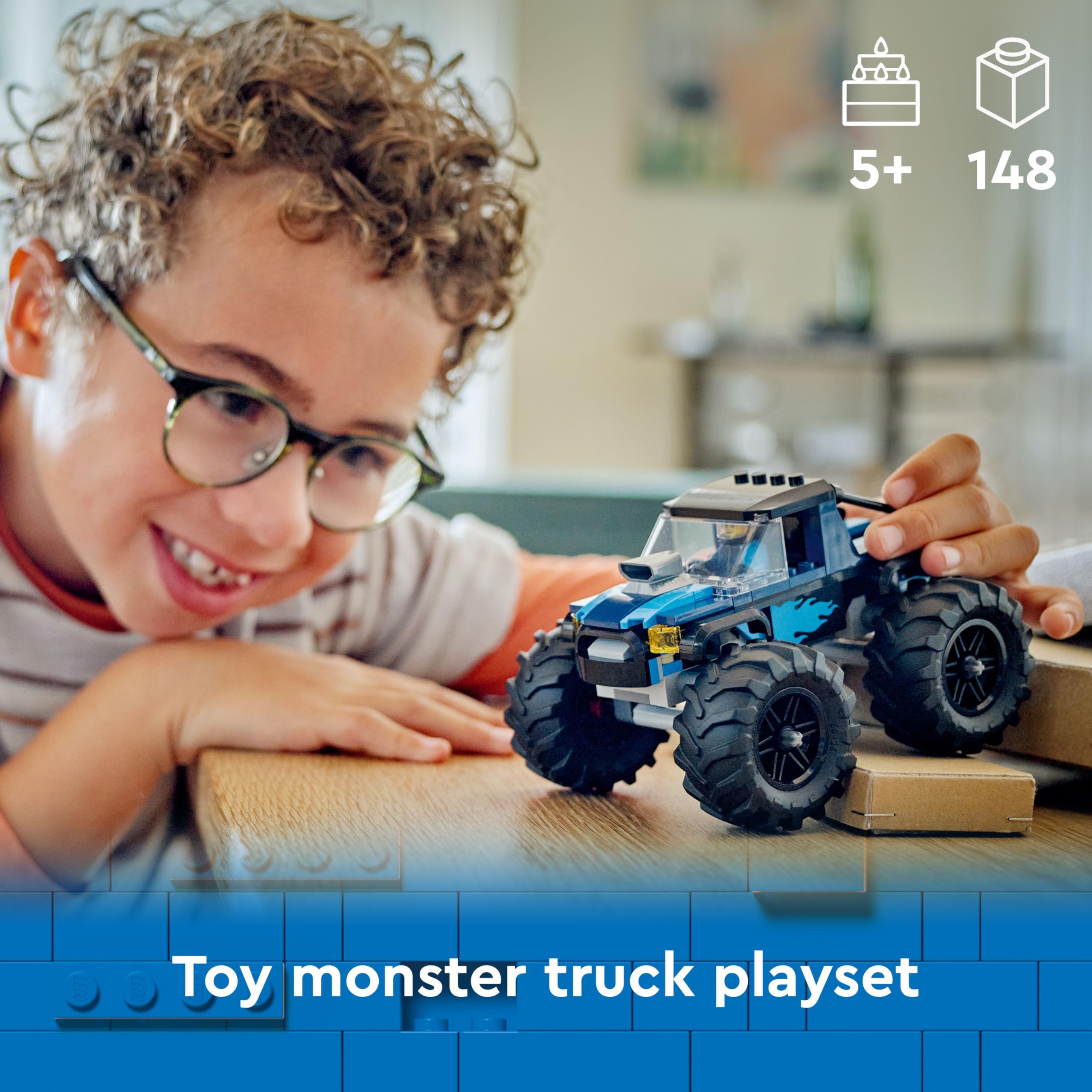 LEGO City Blue Monster Truck Toy Set 60402 | Ages 5+ | Includes Driver Minifigure 2