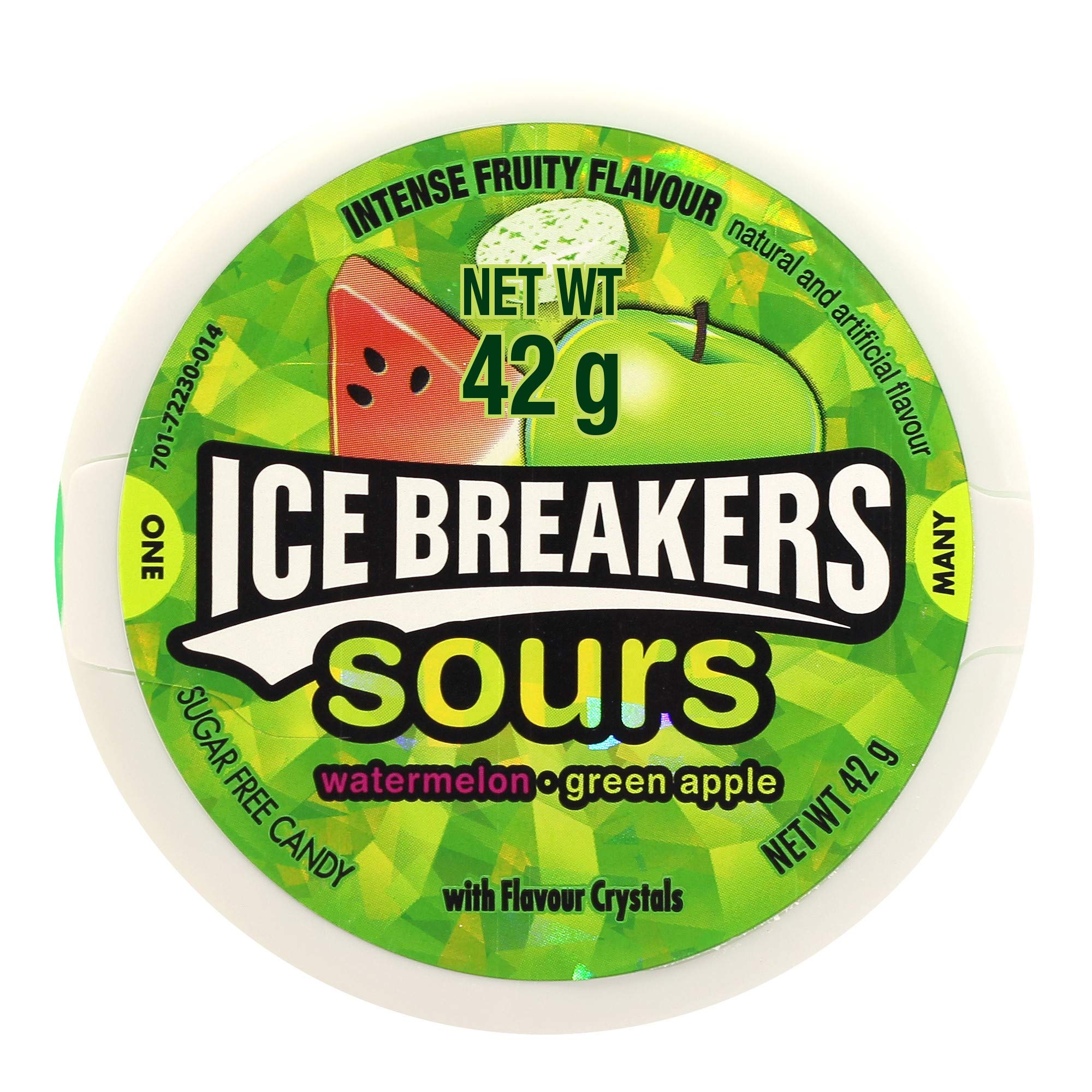 Reese's Ice Breakers Sours Sugar Free Mints - Watermelon & Green Apple Flavor | 8 x 42g Travel Packs 2