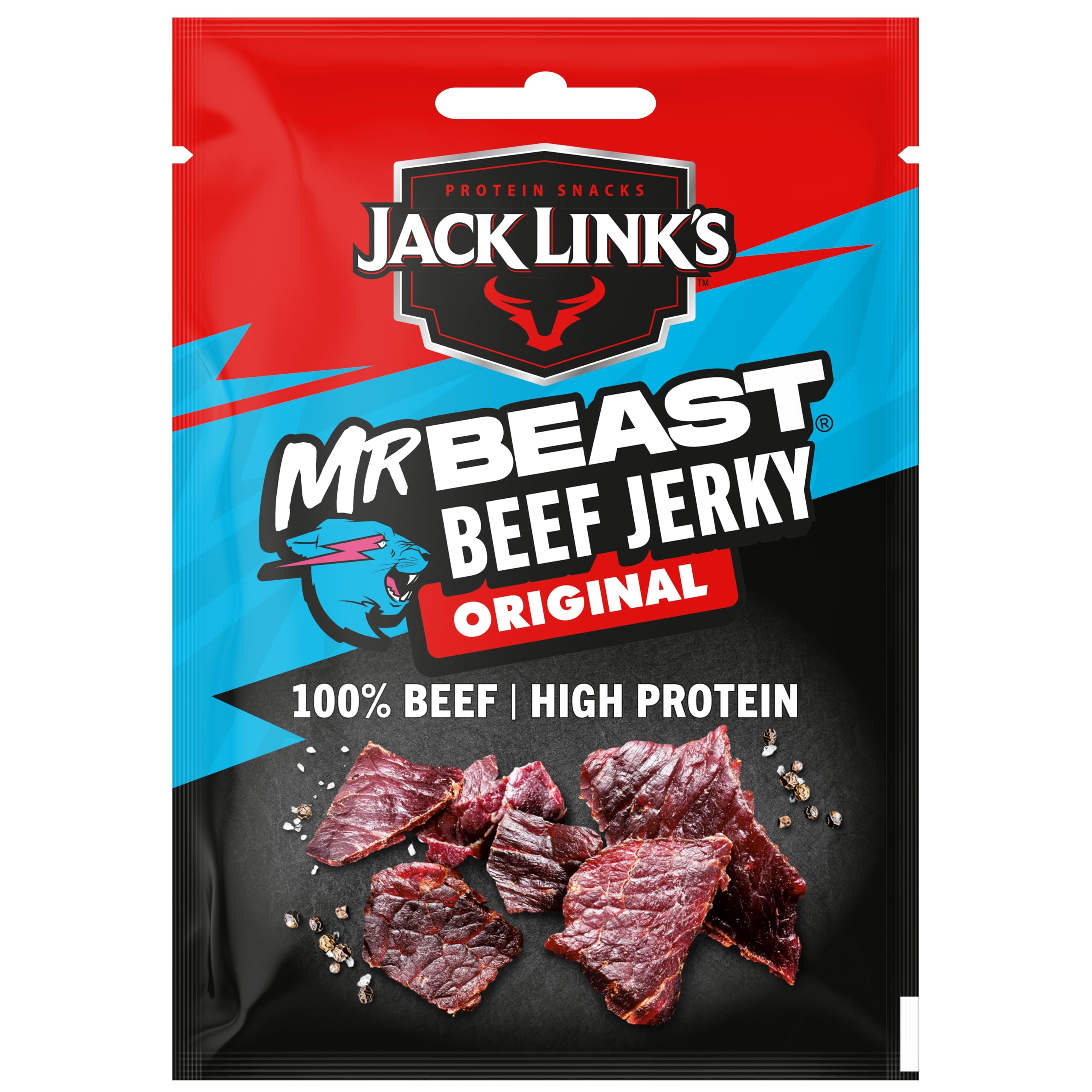 Jack Link's Original Beef Jerky - 60g Bag | High Protein Snack