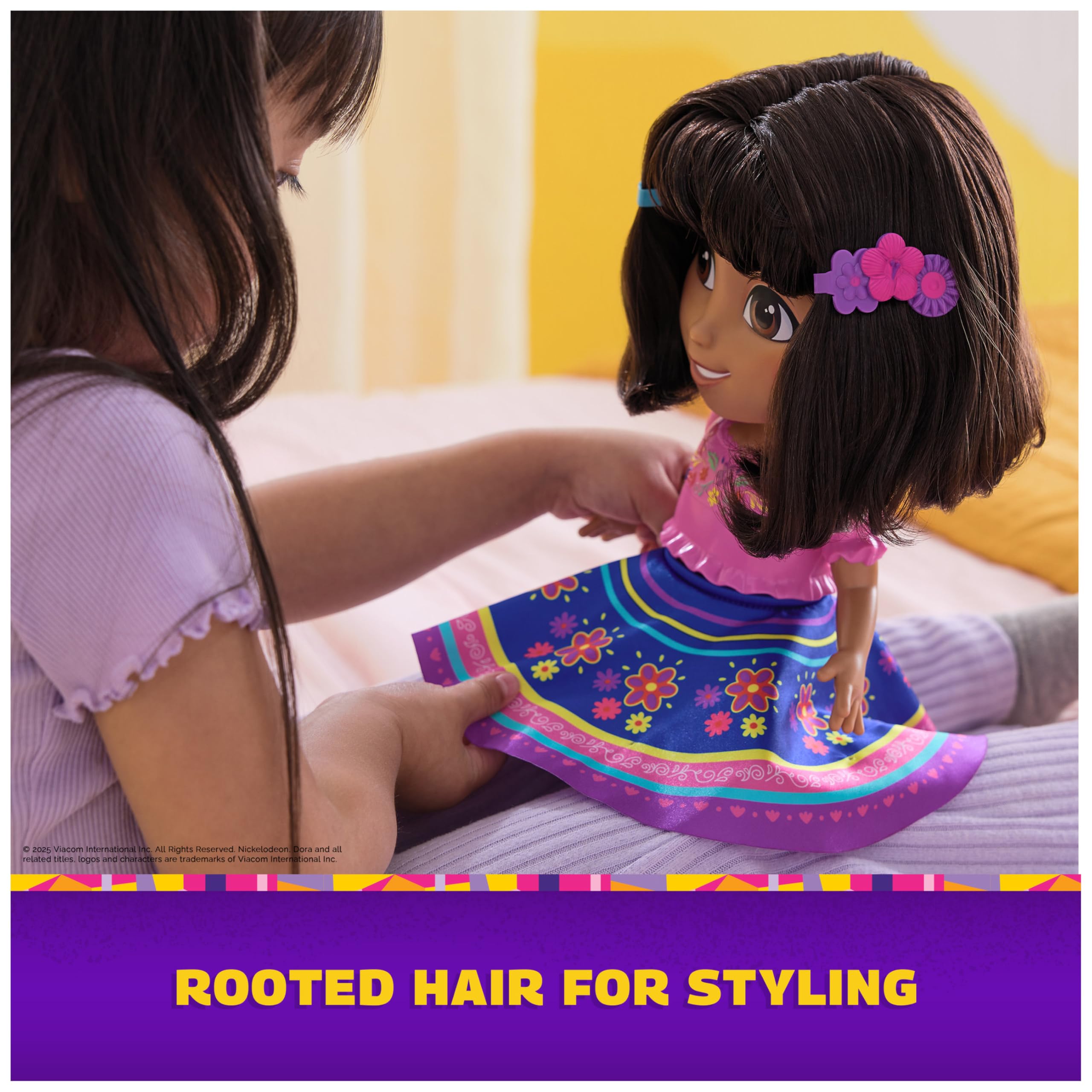 DORA Dance with Me Dora Interactive Dancing Doll | Bilingual | Ages 3+ | 13.97 in 9