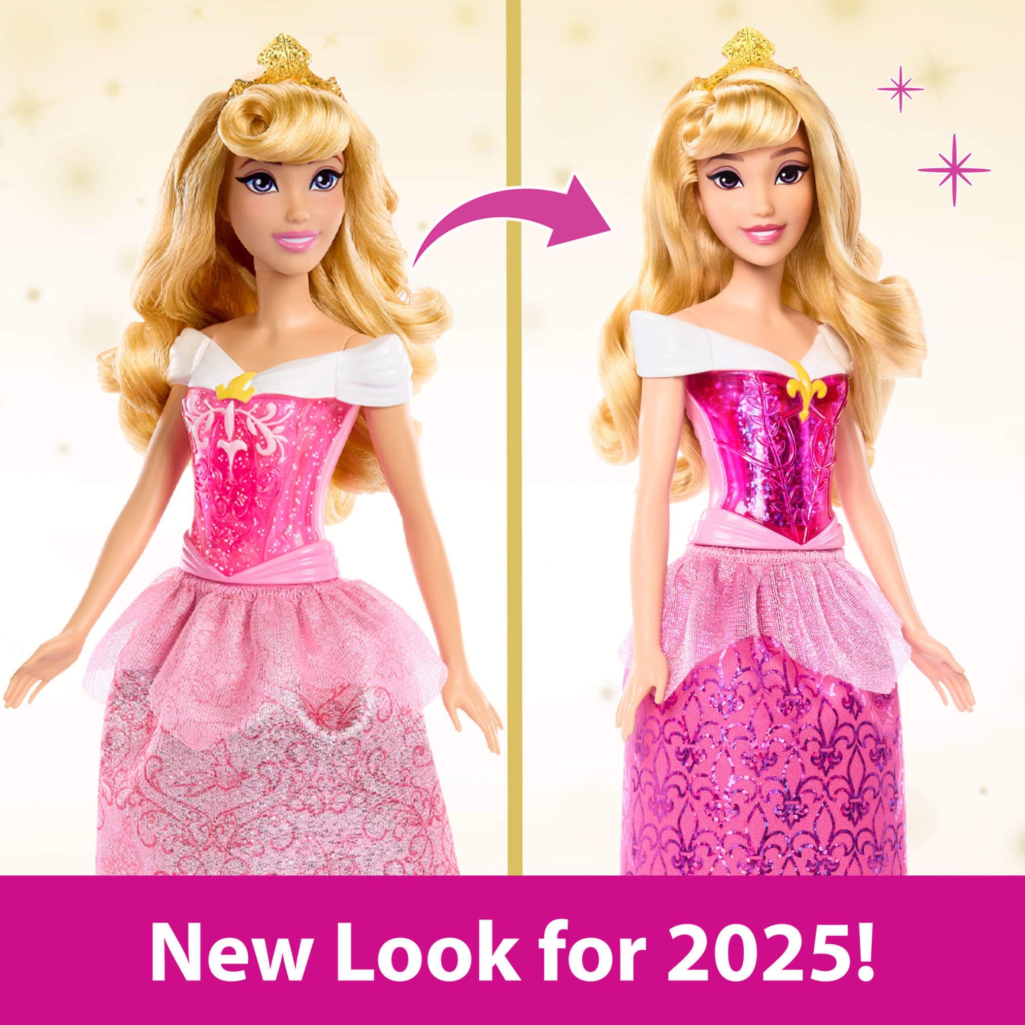 Mattel Disney Princess Aurora Doll - Posable Fashion Doll with Sparkling Outfit | 28 cm | HLW09 3