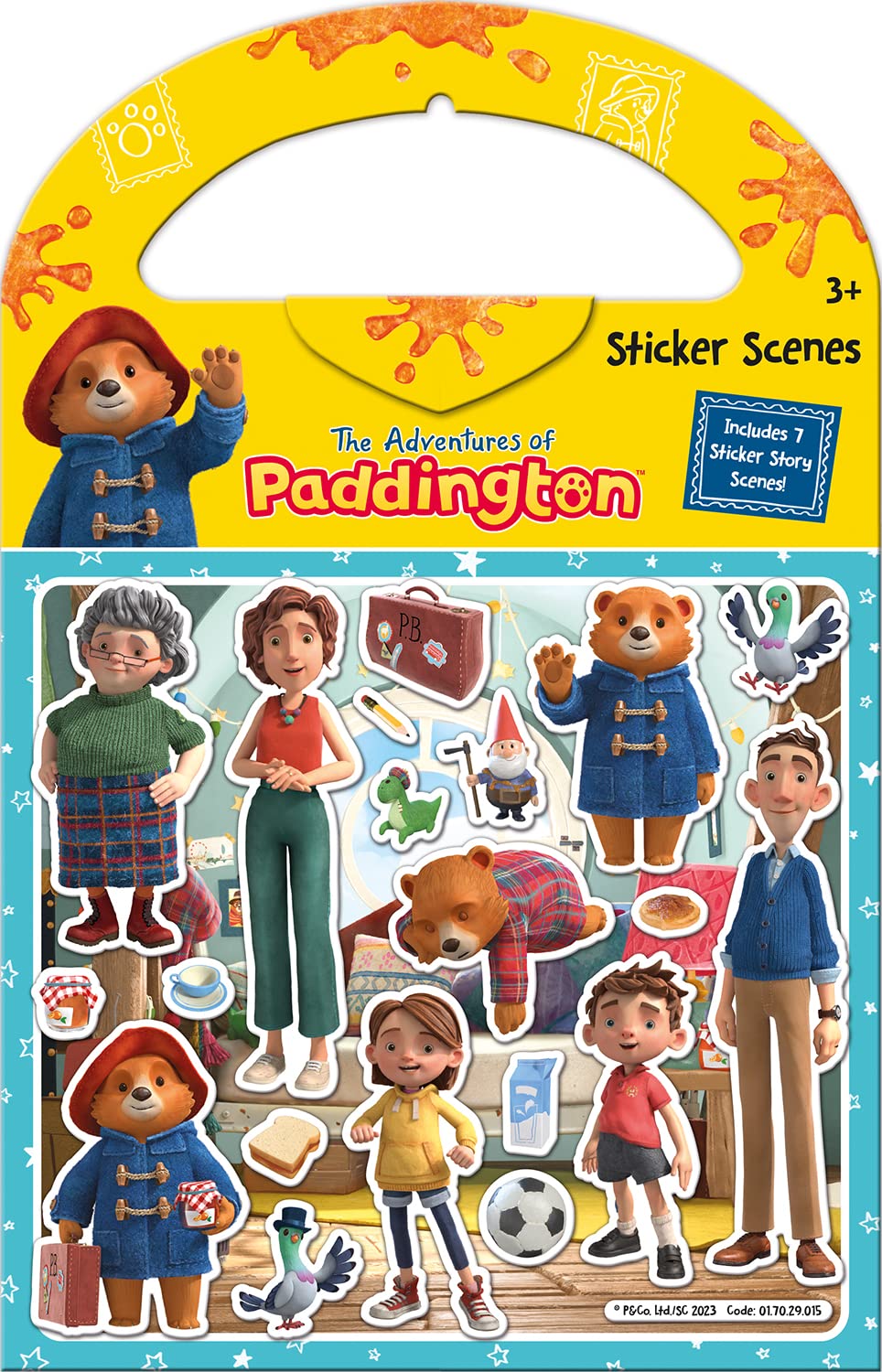 Paper Projects The Adventures of Paddington Sticker Scene Activity Set - Reusable Stickers, Travel Pack