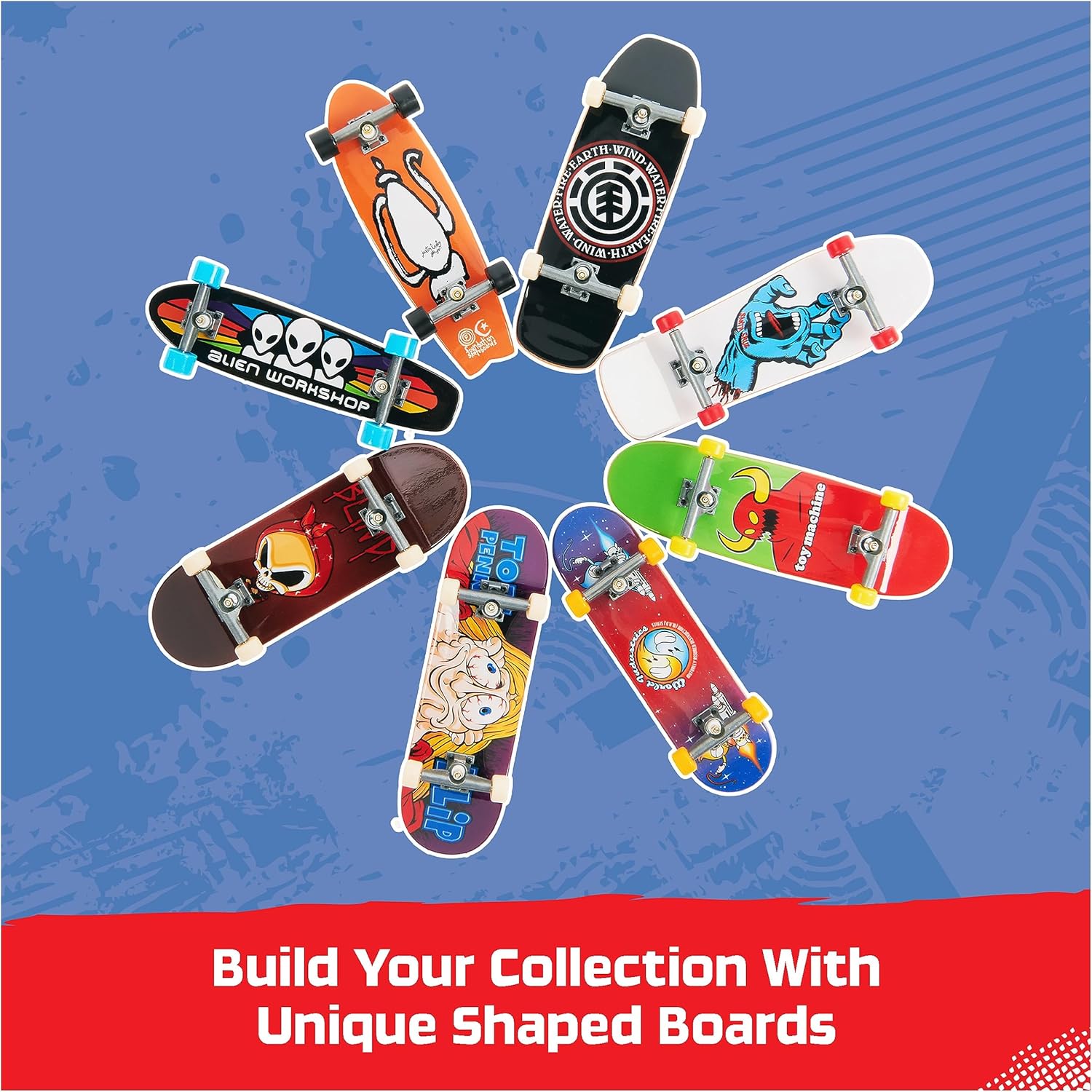 Tech Deck 25th Anniversary 8-Pack with Exclusive Silver Collector's Edition Figure 2