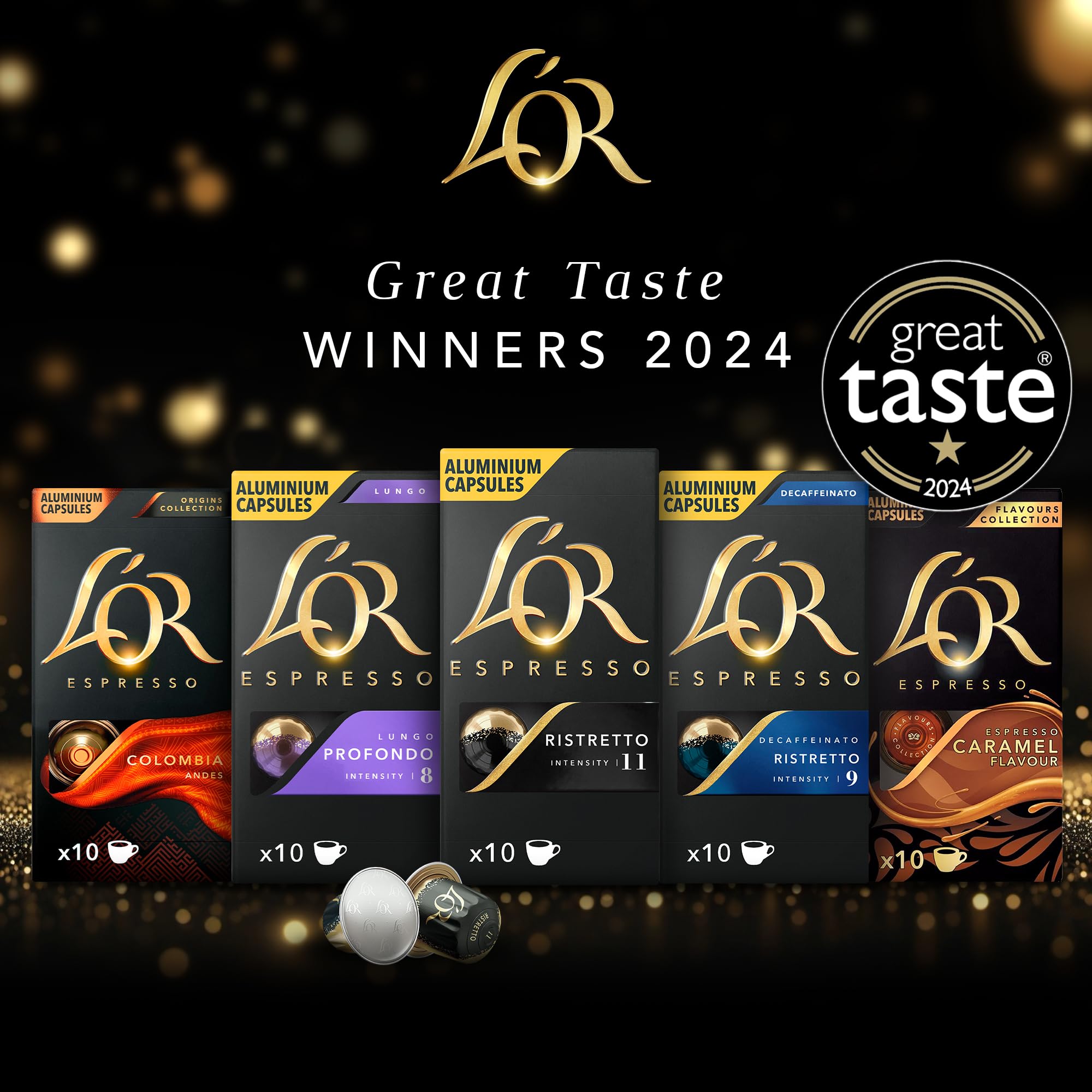 L'OR Origins Colombia Coffee Pods - Citrus Fruit Flavour & Elegant Aftertaste | 100 Capsules | Compatible with Nespresso 5