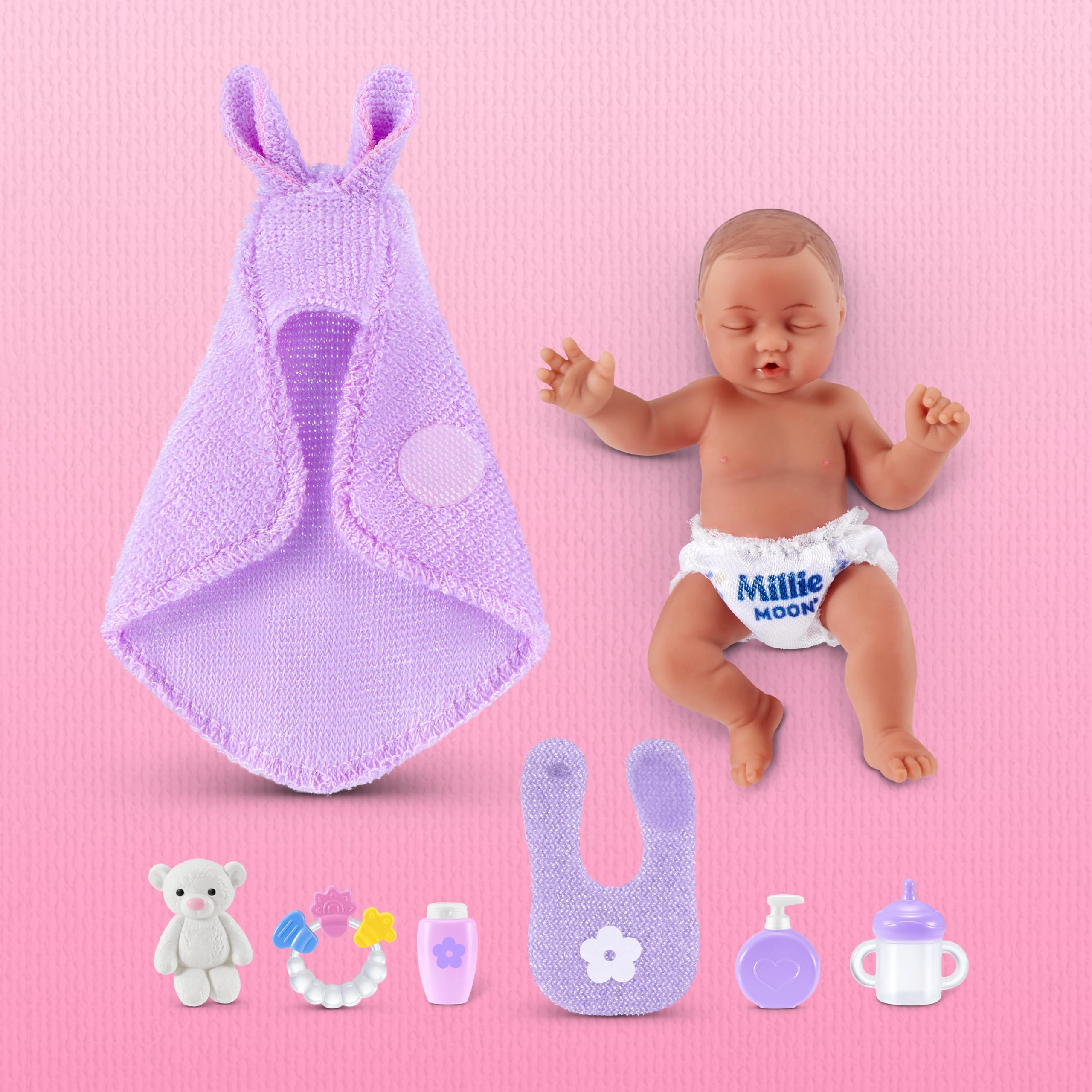 ZURU MY MINI Mom & Baby Surprise Doll Playset - Includes Pregnant Doll, Newborn, Accessories | Ages 3+ 3