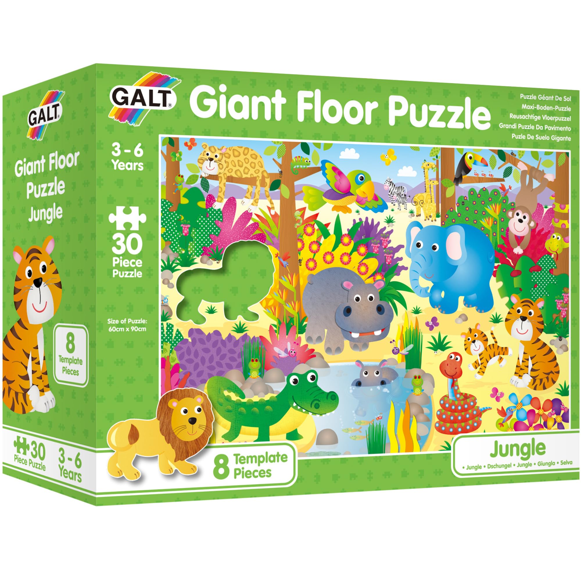 Galt Toys Giant Floor Puzzle - Jungle, 30-Piece Educational Puzzle for Kids Ages 3-6 6