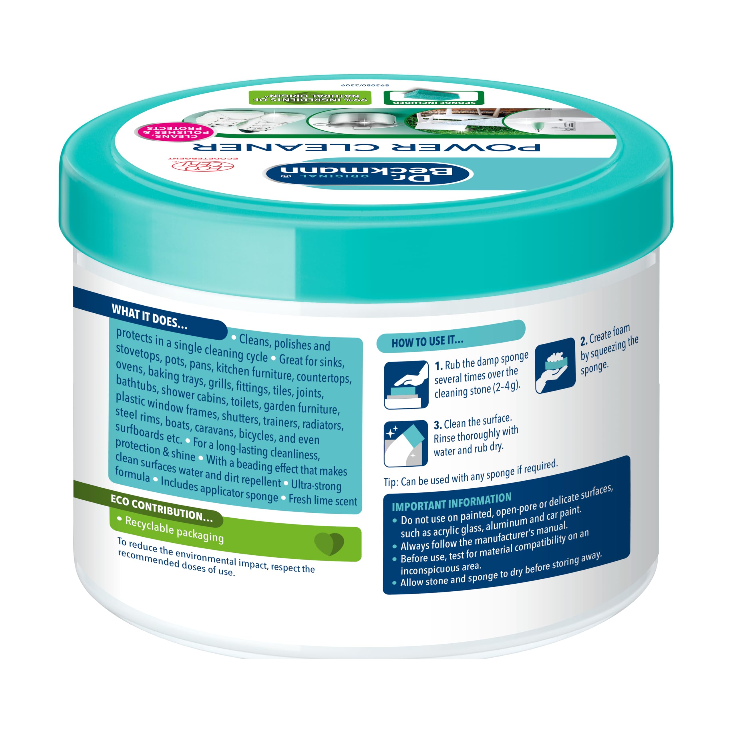 Dr. Beckmann Power Cleaner Paste - Cleans, Polishes & Protects | 550g 4