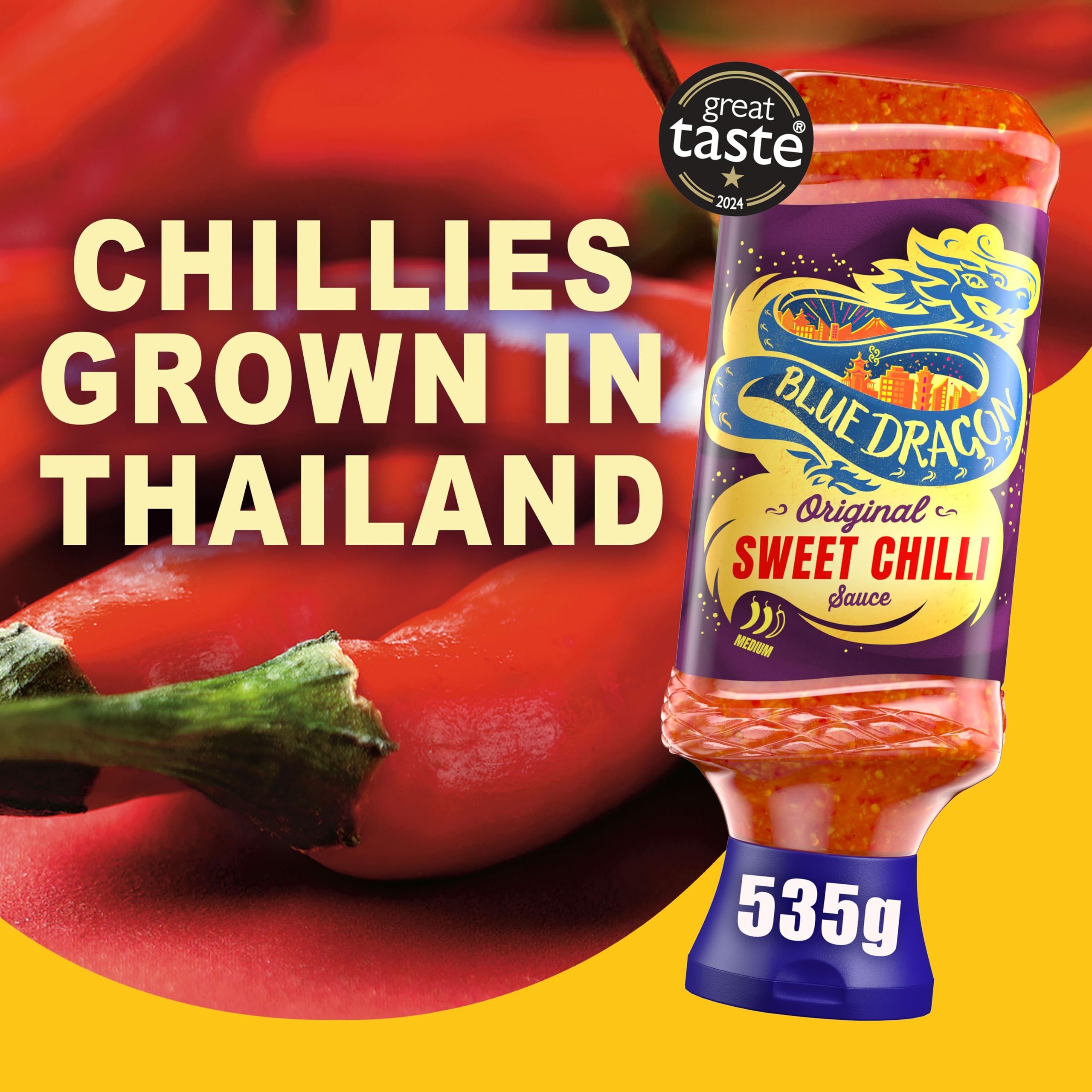 Blue Dragon Thai Sweet Chilli Dipping Sauce - Medium Heat, Vegan Friendly | 535g 2
