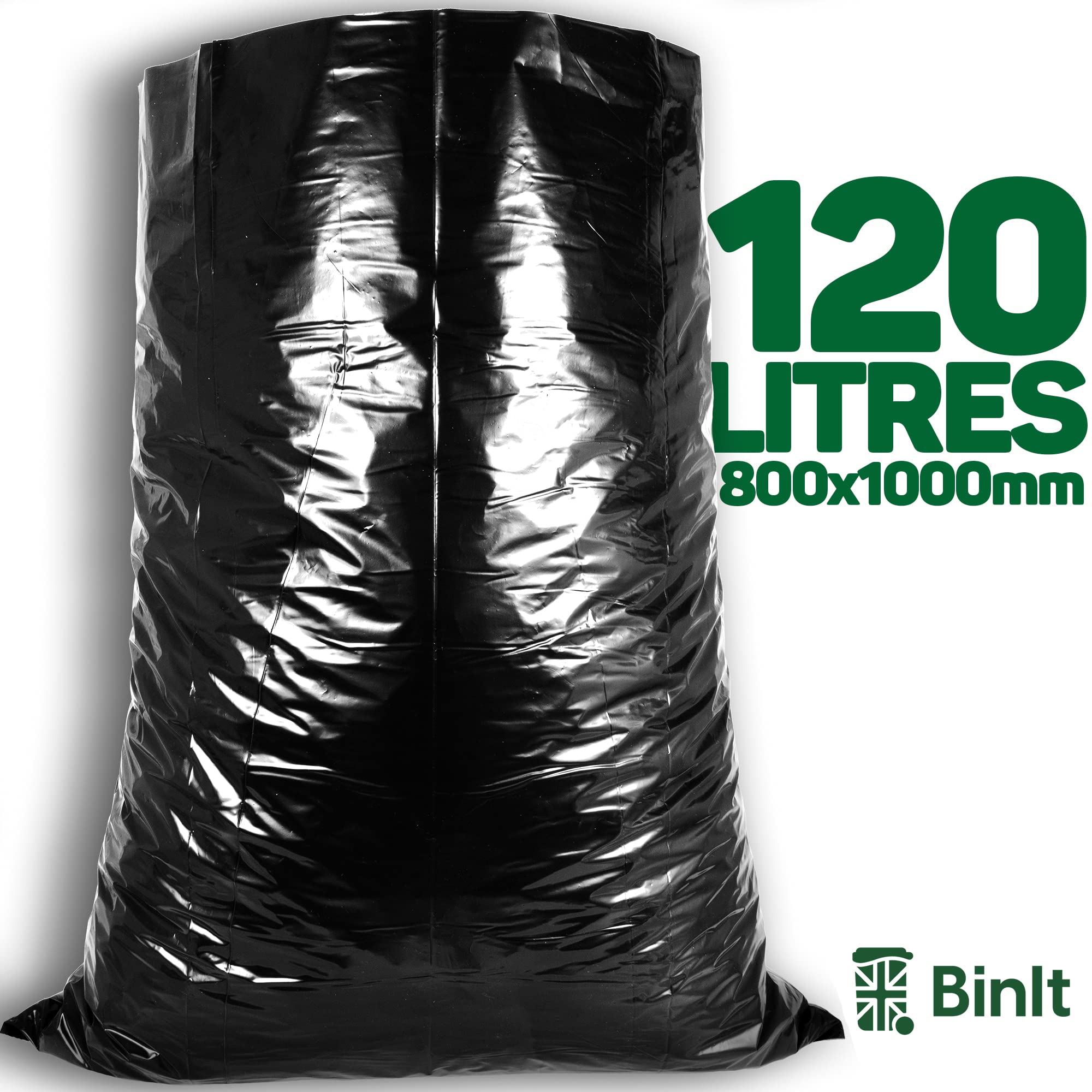 BIN IT Ultra Heavy Duty Refuse Sacks - 120L Capacity | 80kg Lift Tested | 10 Count 3