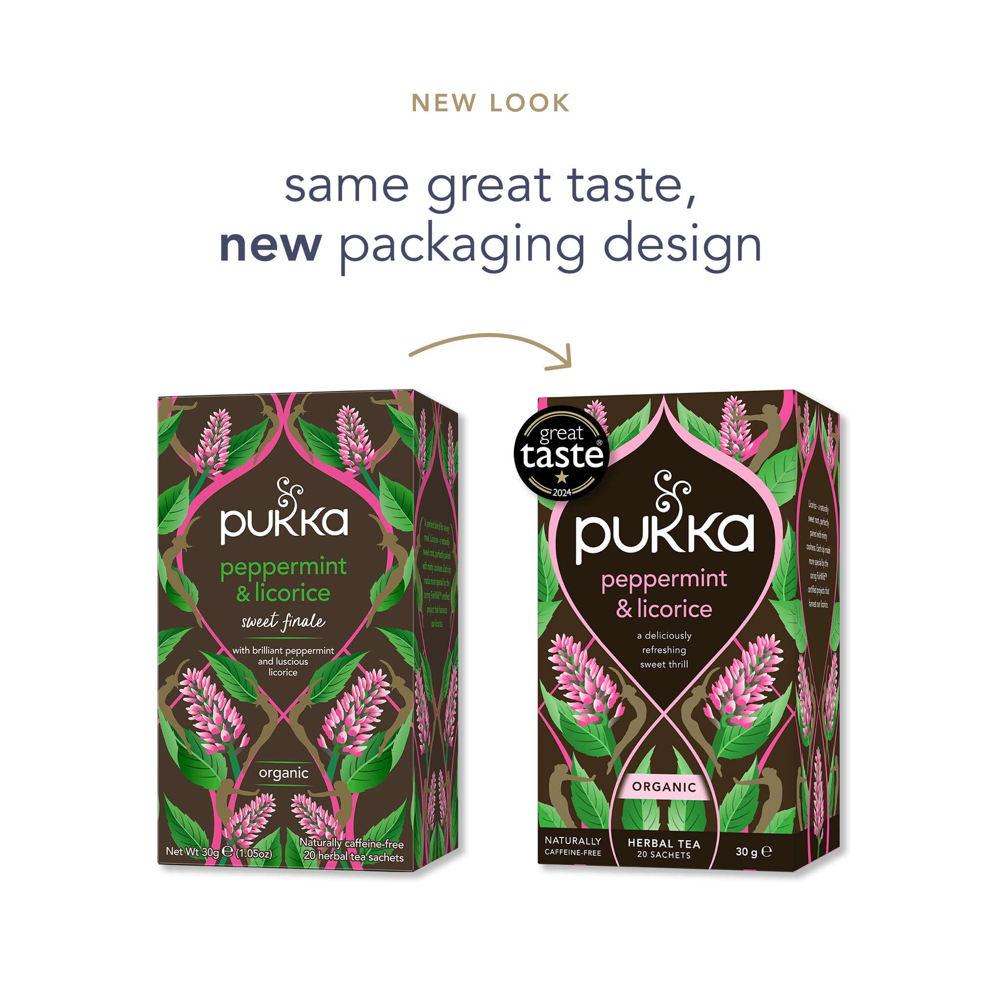 Pukka Herbs Organic Peppermint & Licorice Herbal Tea - Caffeine Free Digestive Infusion | 80 Biodegradable Bags (4 Packs) 2