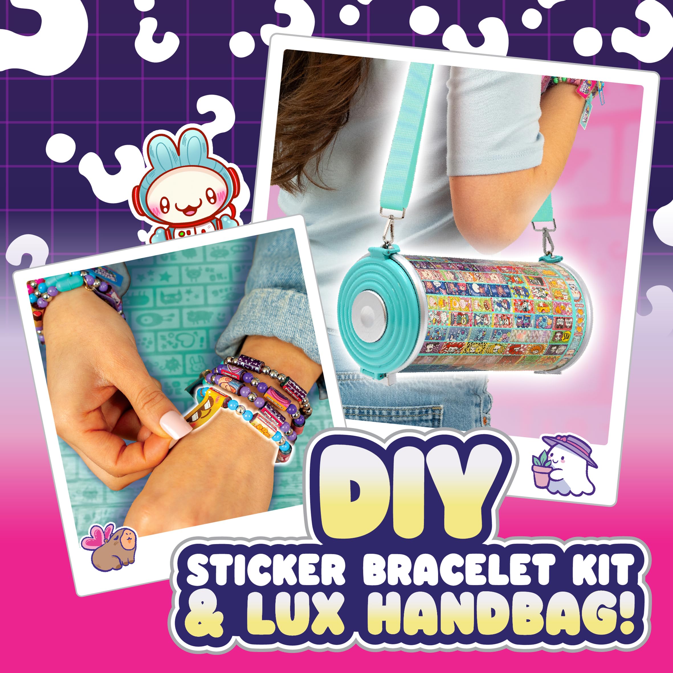 Sticki Rolls Rolluxe Series 2 - Glam Handbag + Craft Kit with 3 Jumbo Stickis 2