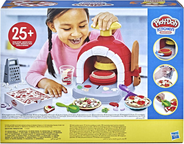 Play-Doh Kitchen Creations Pizza Oven Playset - 6 Colors & 8 Tools for Kids 3+
