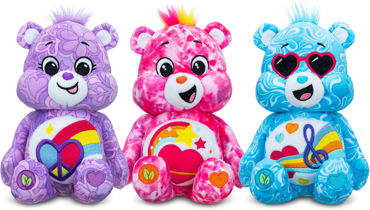 Care Bears Blissful Heart Bear 22cm Bean Plush - Soft Cuddly Toy for Kids 3