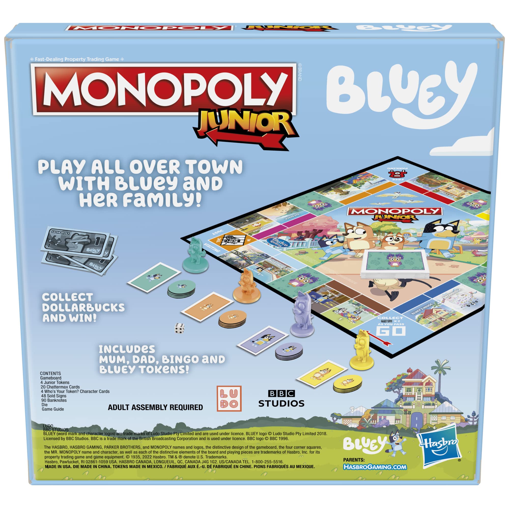 Monopoly Junior Board Game: Bluey Edition | Ages 5+ | 2-4 Players 2