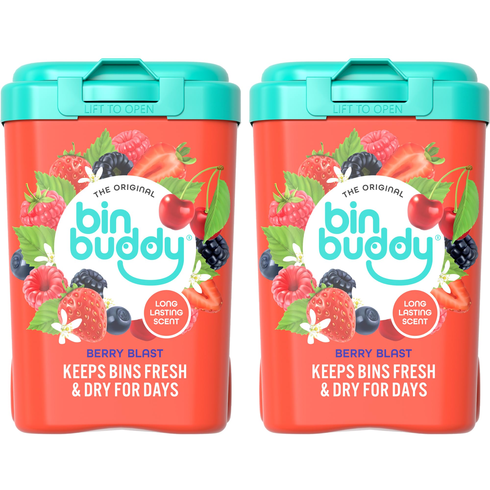 Bin Buddy Berry Blast Bin Freshener Deodoriser Powder - Pack of 2 x 450g