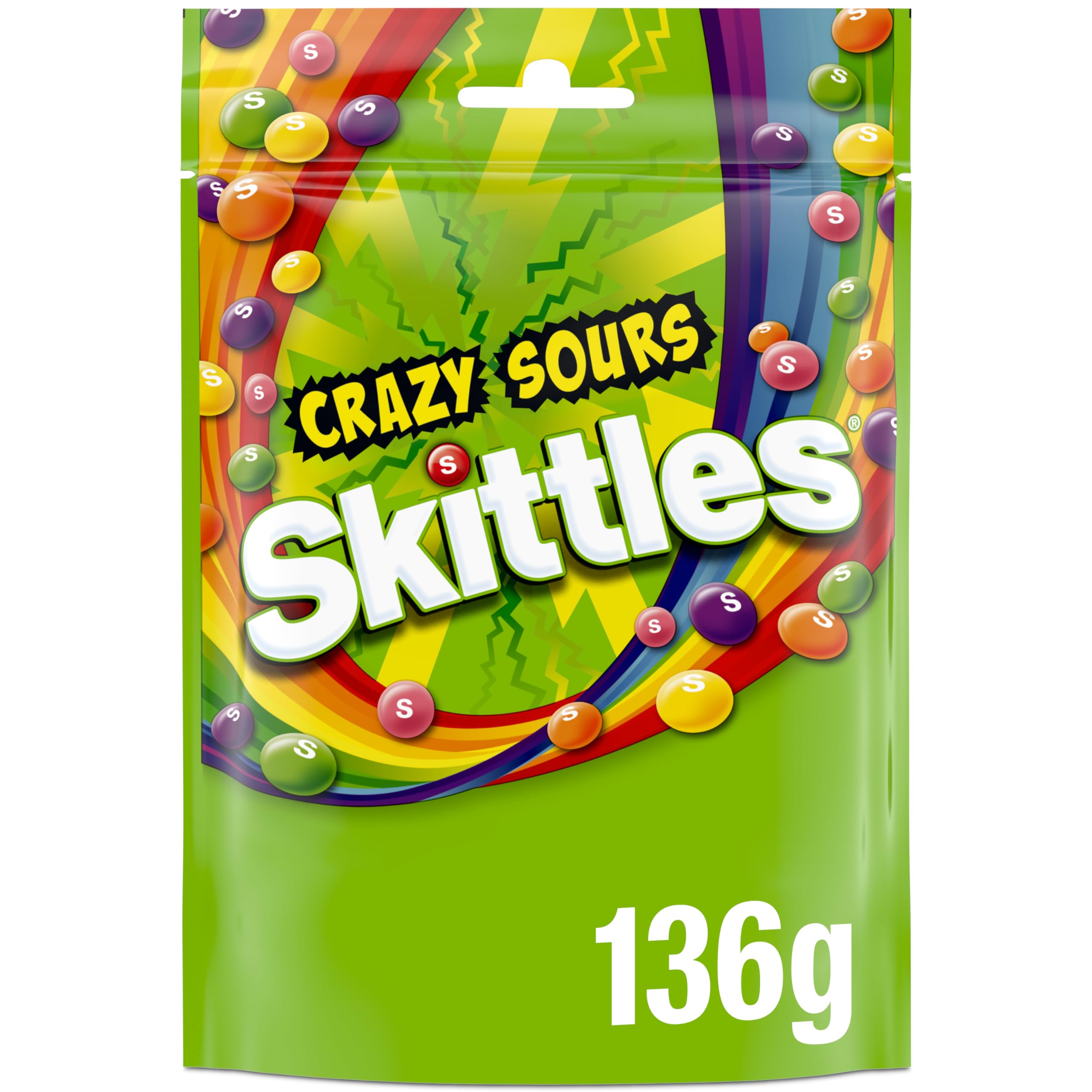 Skittles - Crazy Sours Sweets Pouch 136g 1