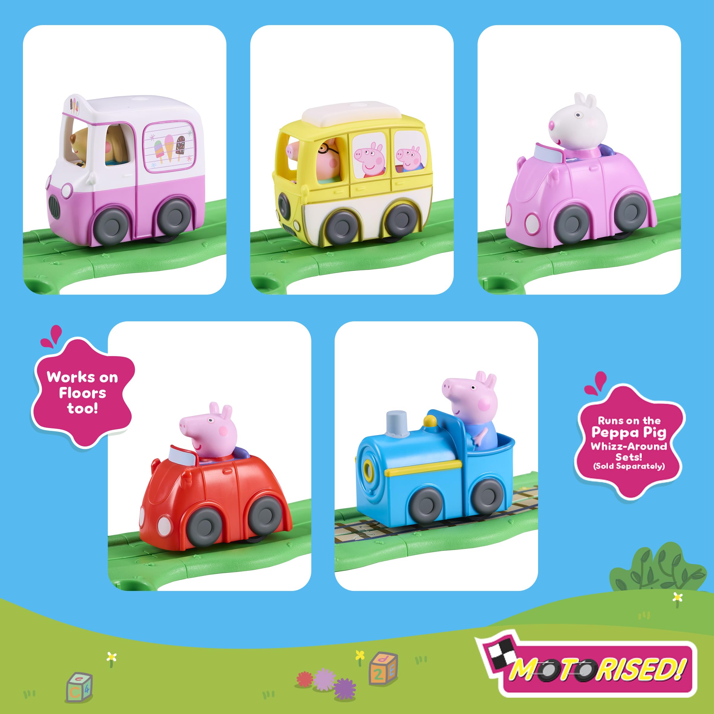 Peppa Pig Whizz Around Peppa's Little Red Car Motorised Vehicle for Ages 2+ 4