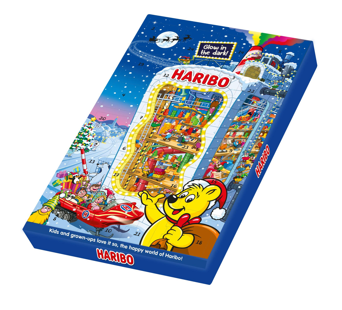HARIBO Advent Calendar 300g - 24 Compartments, Glow in the Dark