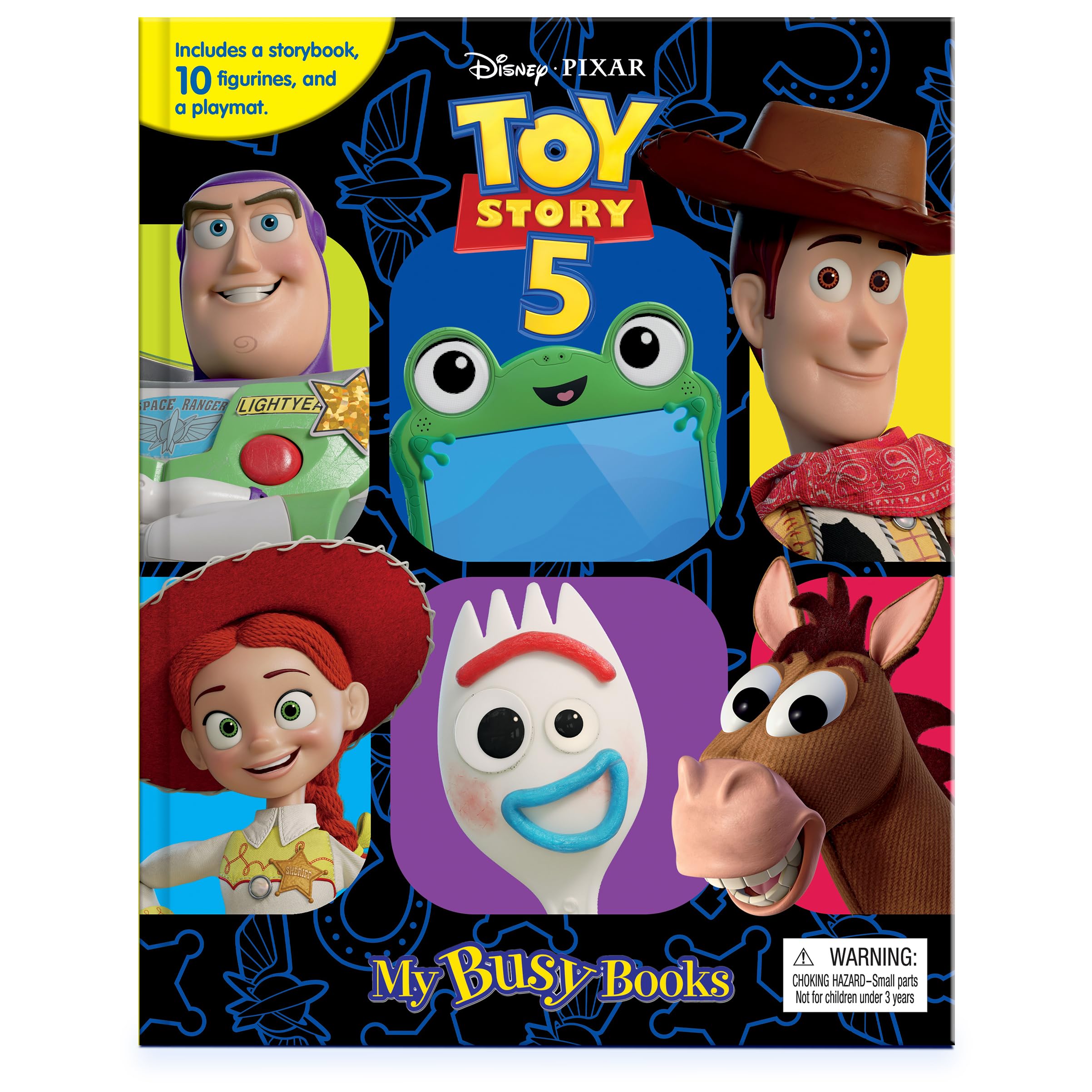 Phidal Disney / Pixar Toy Story 5 My Busy Books - Storybook, 10 Figurines, Playmat | Kids Edition