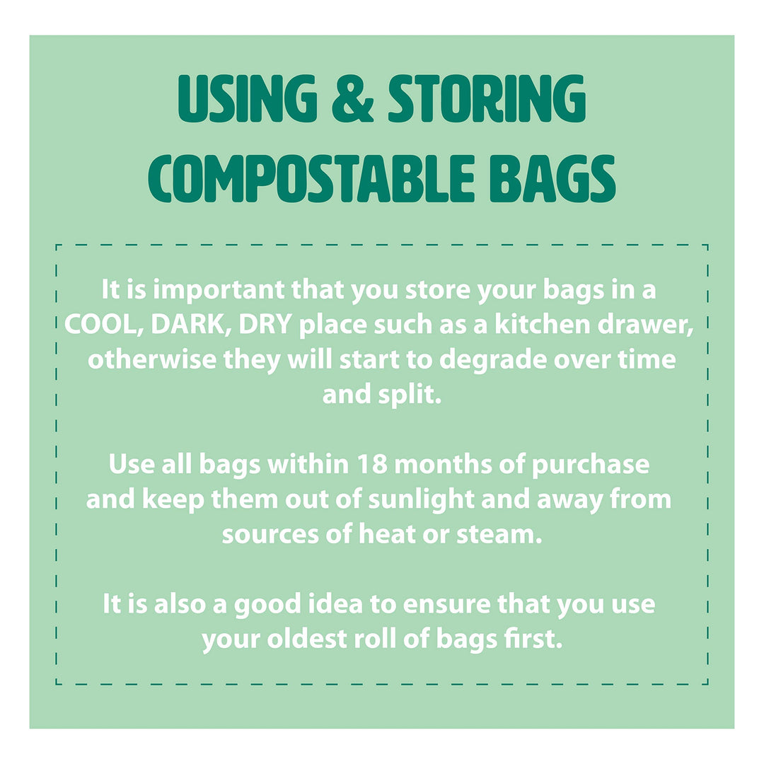 All-Green Compostable Kitchen Caddy Liners 6L - 150 Bags (3 Rolls)