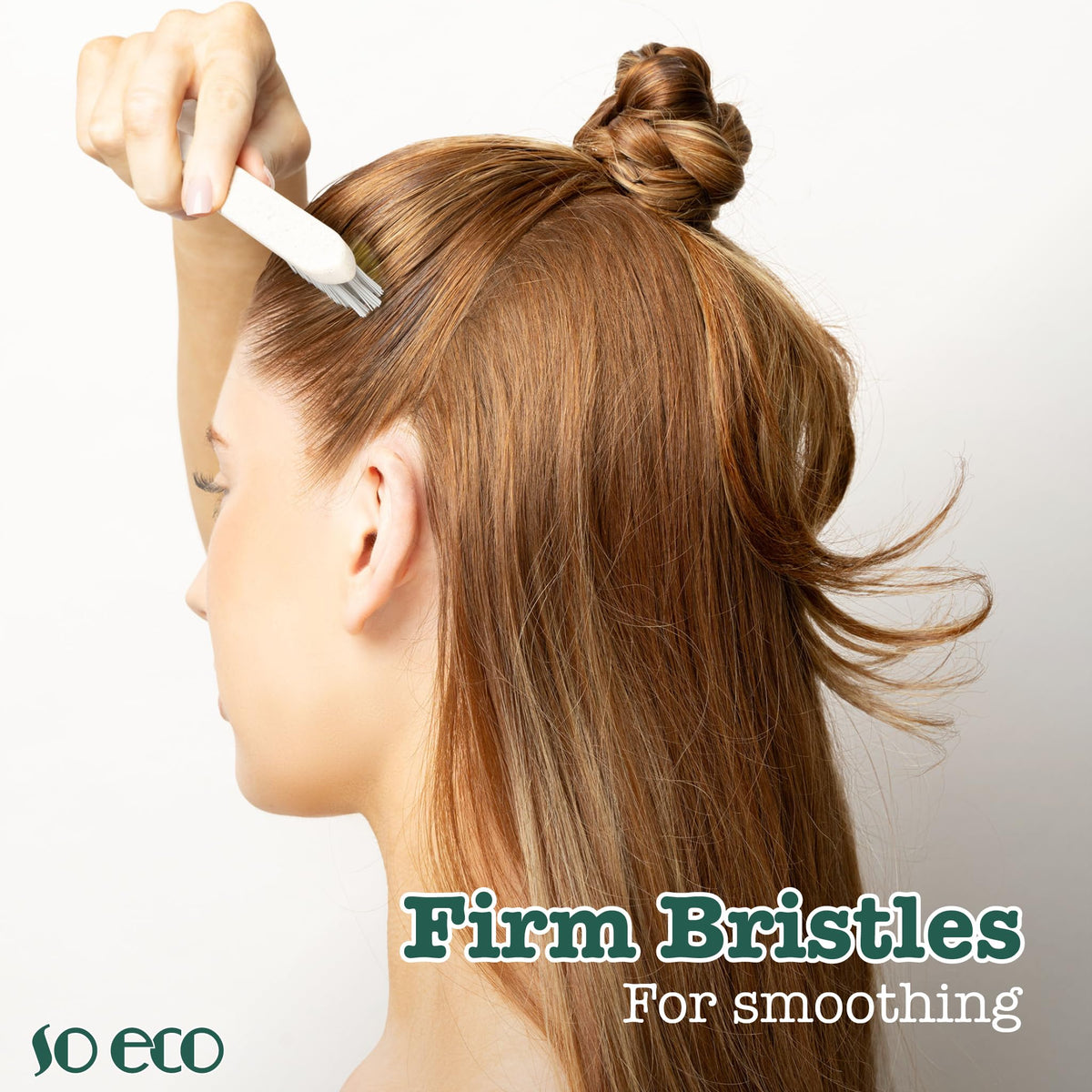 So Eco Back Comb Brush - Volumising, Firm Nylon Bristle, Eco-Conscious Styling Tool