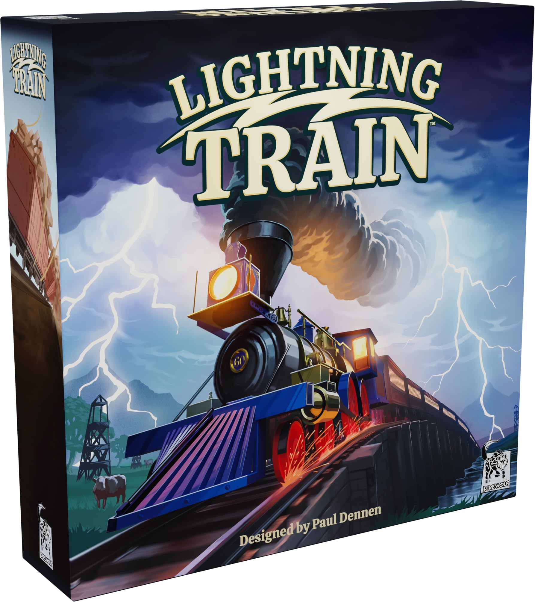 Dire Wolf Lightning Train Board Game | Ages 13+ | 1-4 Players | 60-120 Min