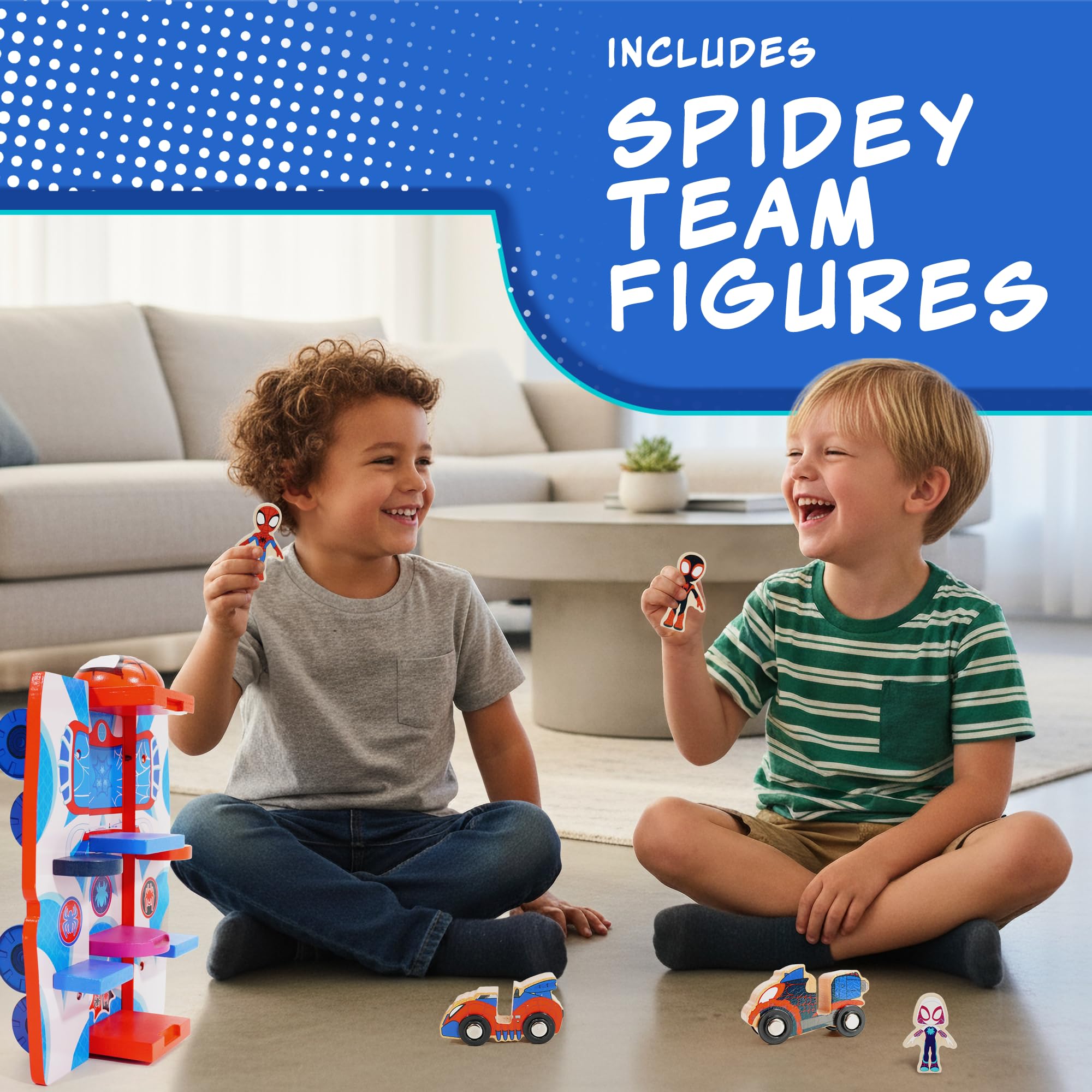 Marvel Spidey and His Amazing Friends Transforming Vehicle Playset - 17 Pieces | Ages 3+ 3