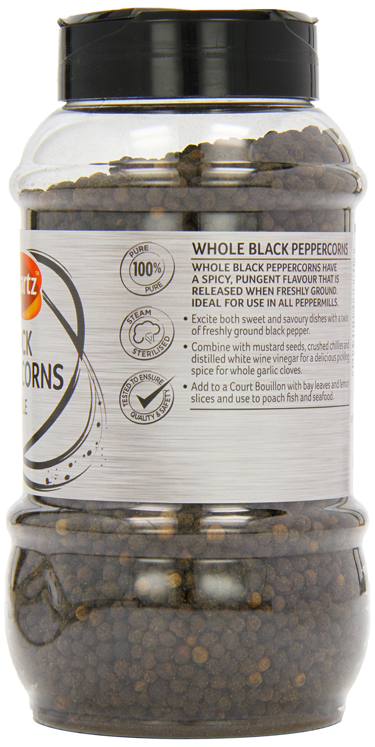Schwartz Whole Black Peppercorns - Warm Pungent Aroma | 460g Jar 2