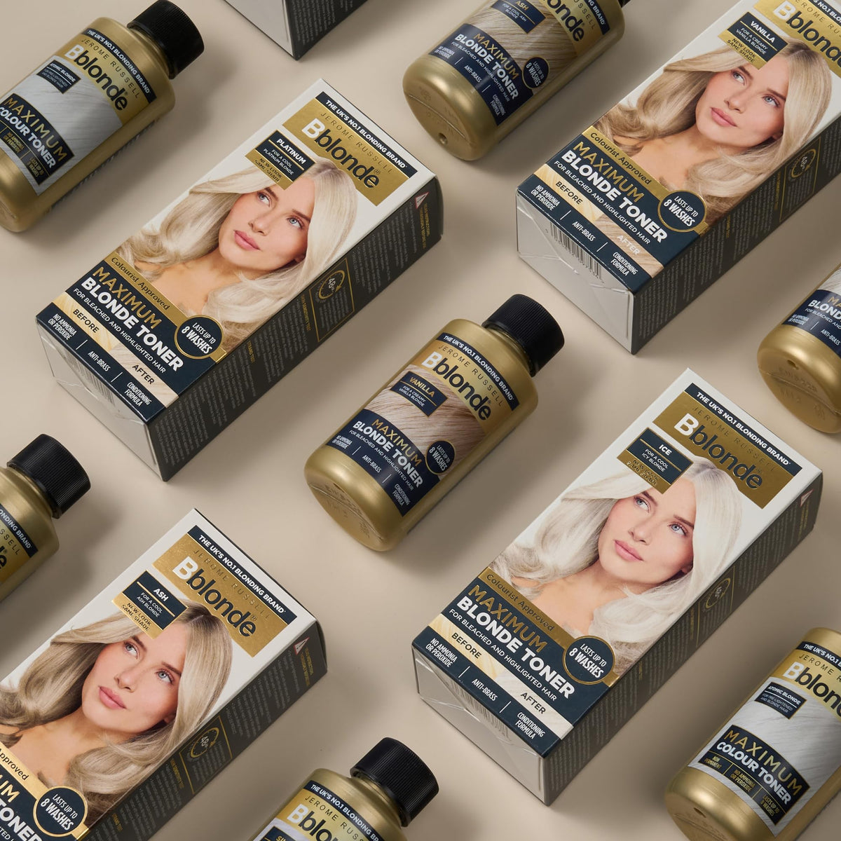 Jerome Russell Bblonde Maximum Blonde Platinum Toner - Refreshes Blonde Hair | 75ml | Non-Permanent 12