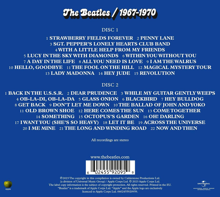 The Beatles - 1967 – 1970 (2CD Audio CD)