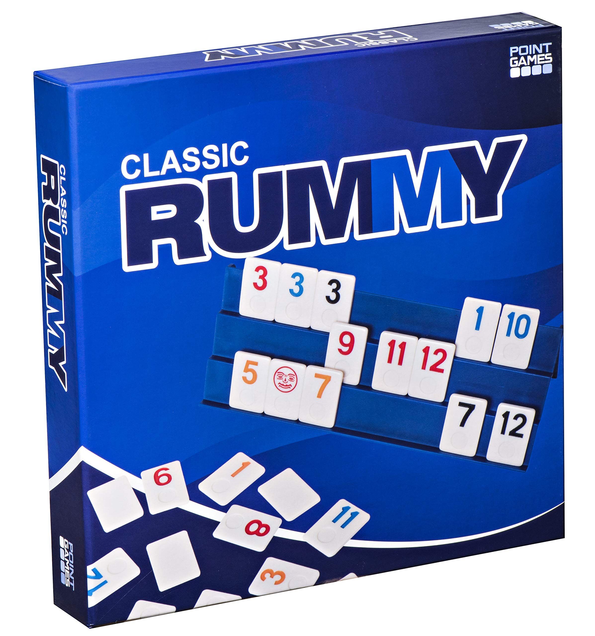 Point Games Classic Rummy Game - 106 Tiles with 3-Tier Racks 1