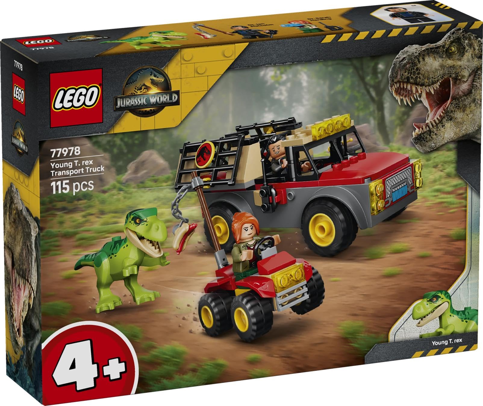 LEGO Jurassic World Young T. rex Transport Truck Building Set - Ages 4+ 5