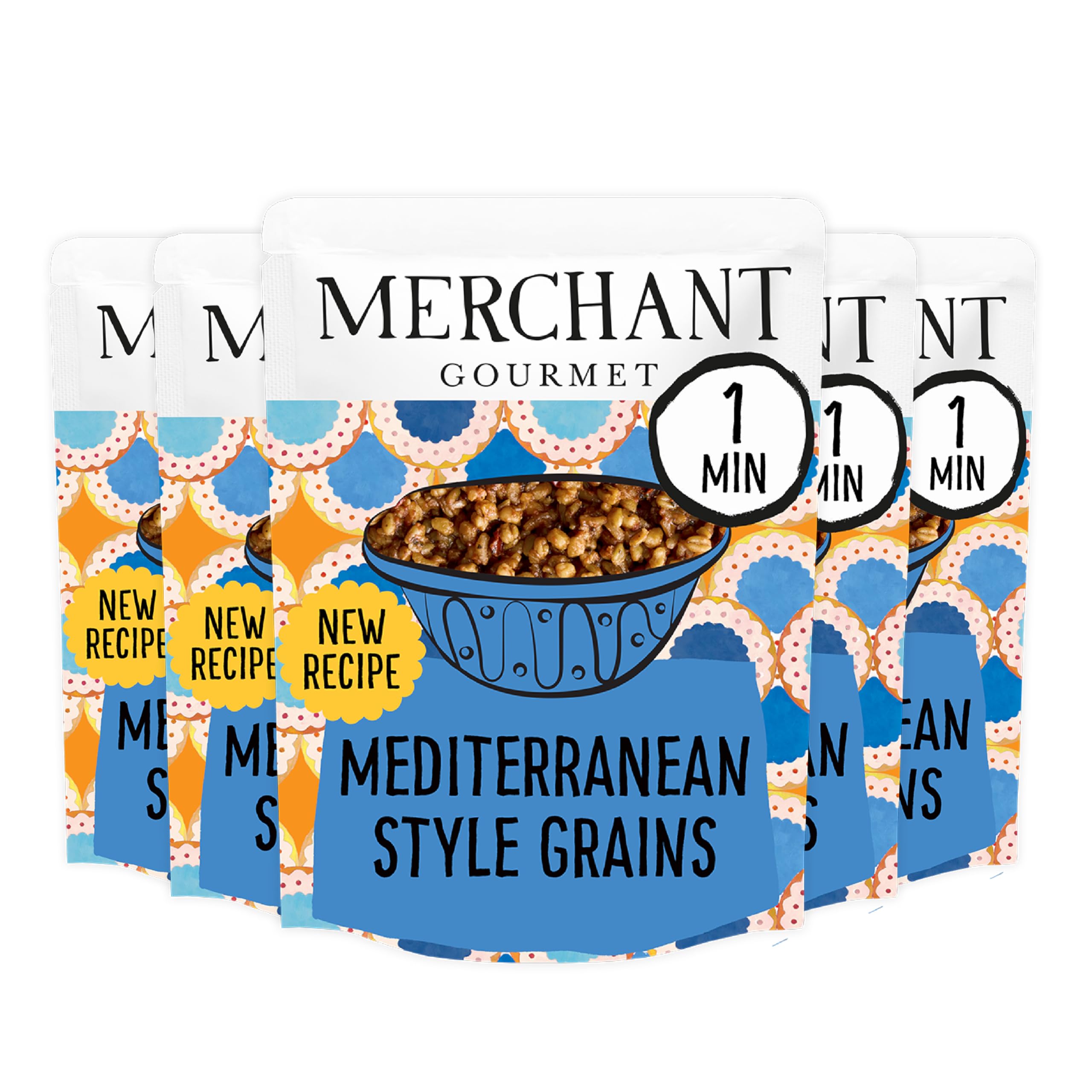 Merchant Gourmet Mediterranean Grains - Source of Fibre, Low Fat | 250g Pouch (Pack of 6) 1