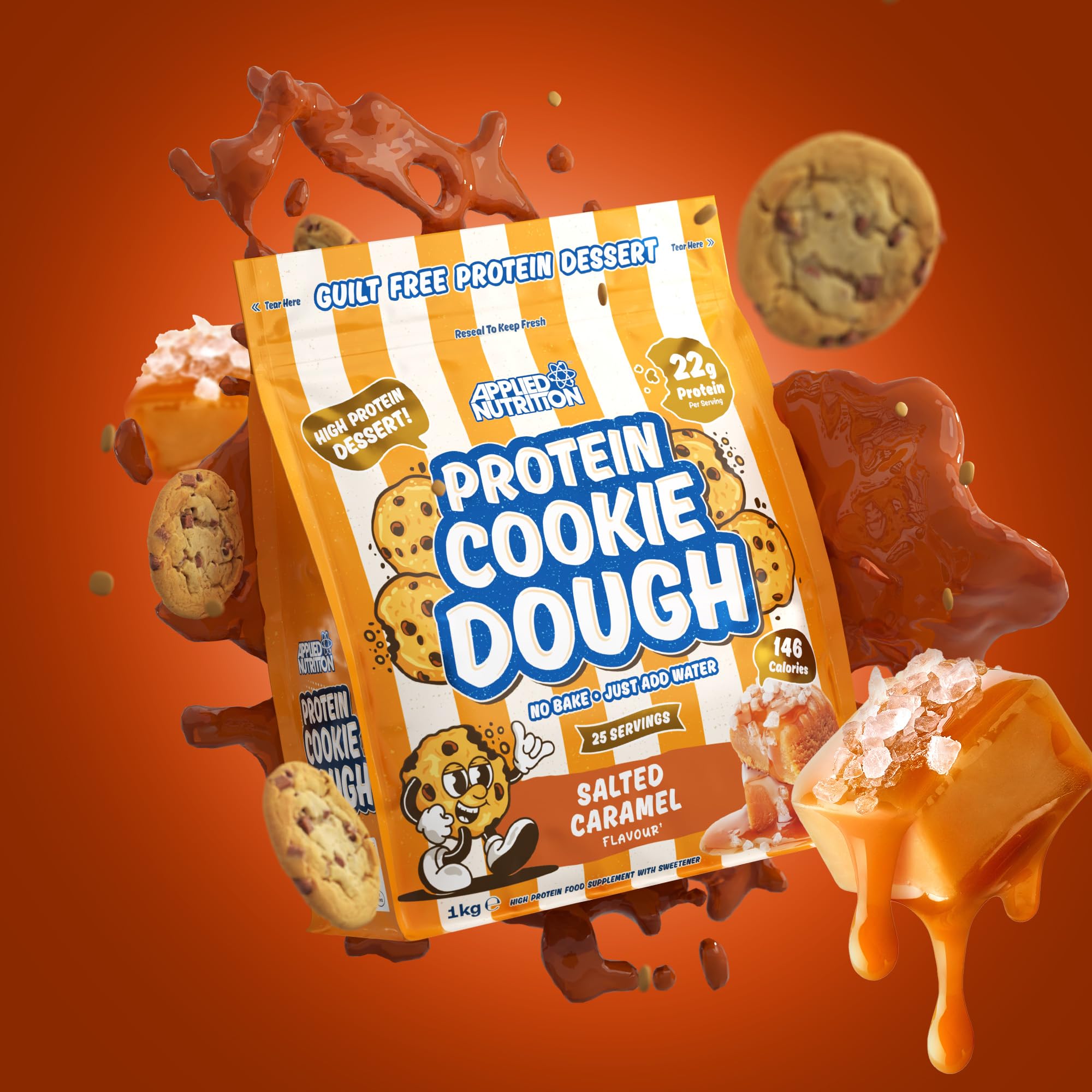 Applied Nutrition Protein Cookie Dough - High Protein Snack, Over 22g Protein | 1kg 8