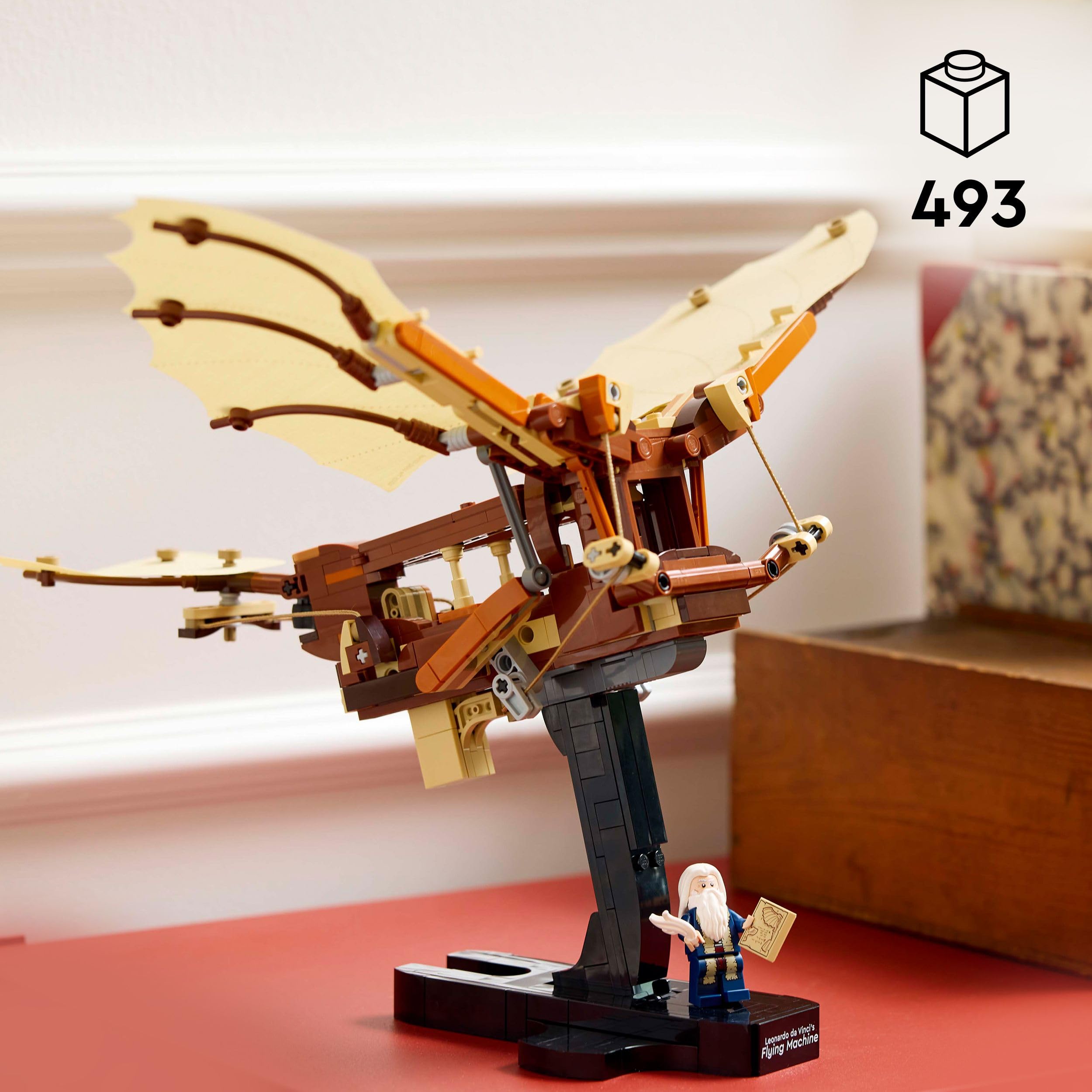 LEGO Icons Leonardo da Vinci’s Flying Machine Building Set - 493-Piece Adult Model with Minifigure 2