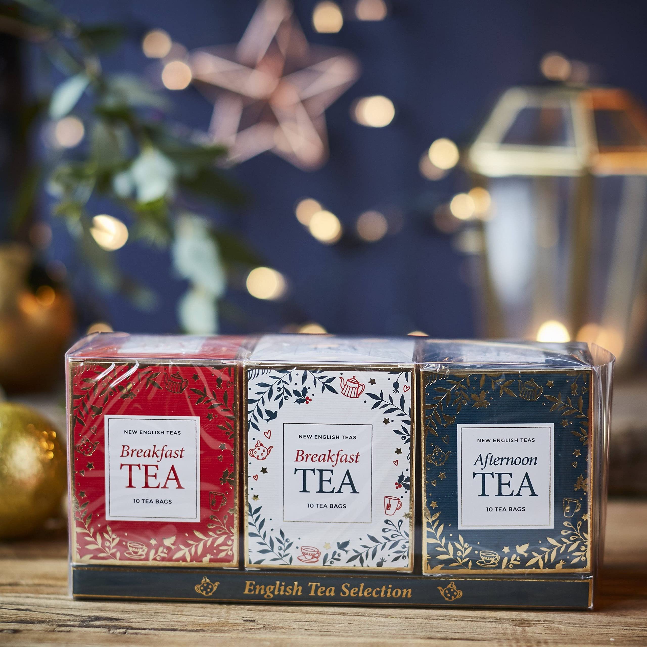 New English Teas Christmas Themed English Tea Carton Gift Set of 3 2