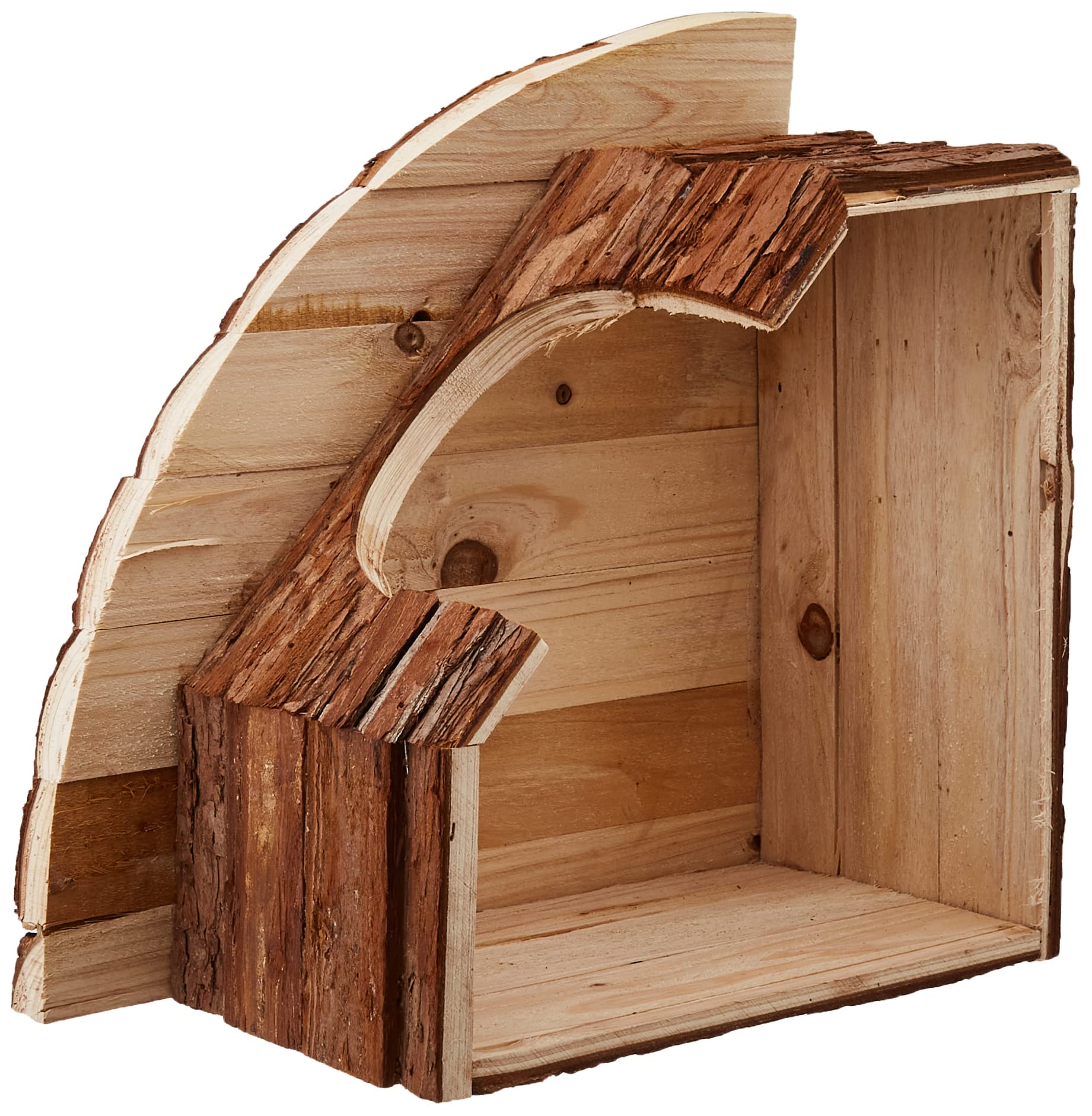 Croci Natural Wood Hamster & Rodent House - Angular Space-Saving Design | 42x15x30 cm 3