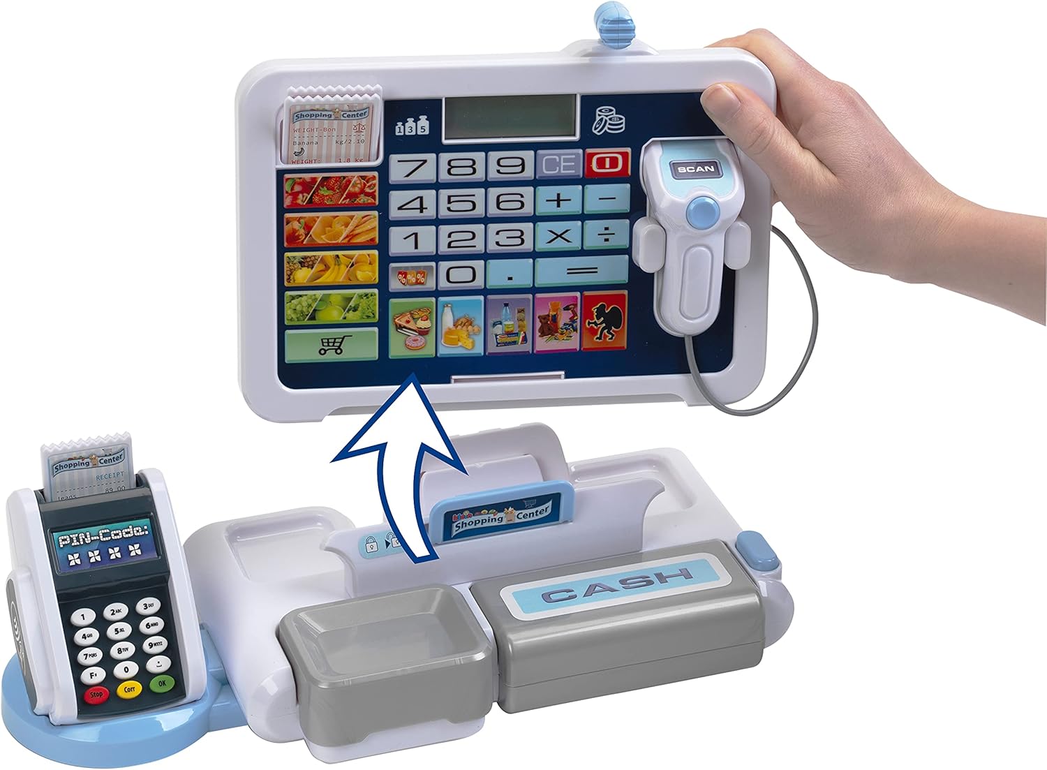Theo Klein 9324 Play Cash Register with Detachable Tablet & Sound Effects 2