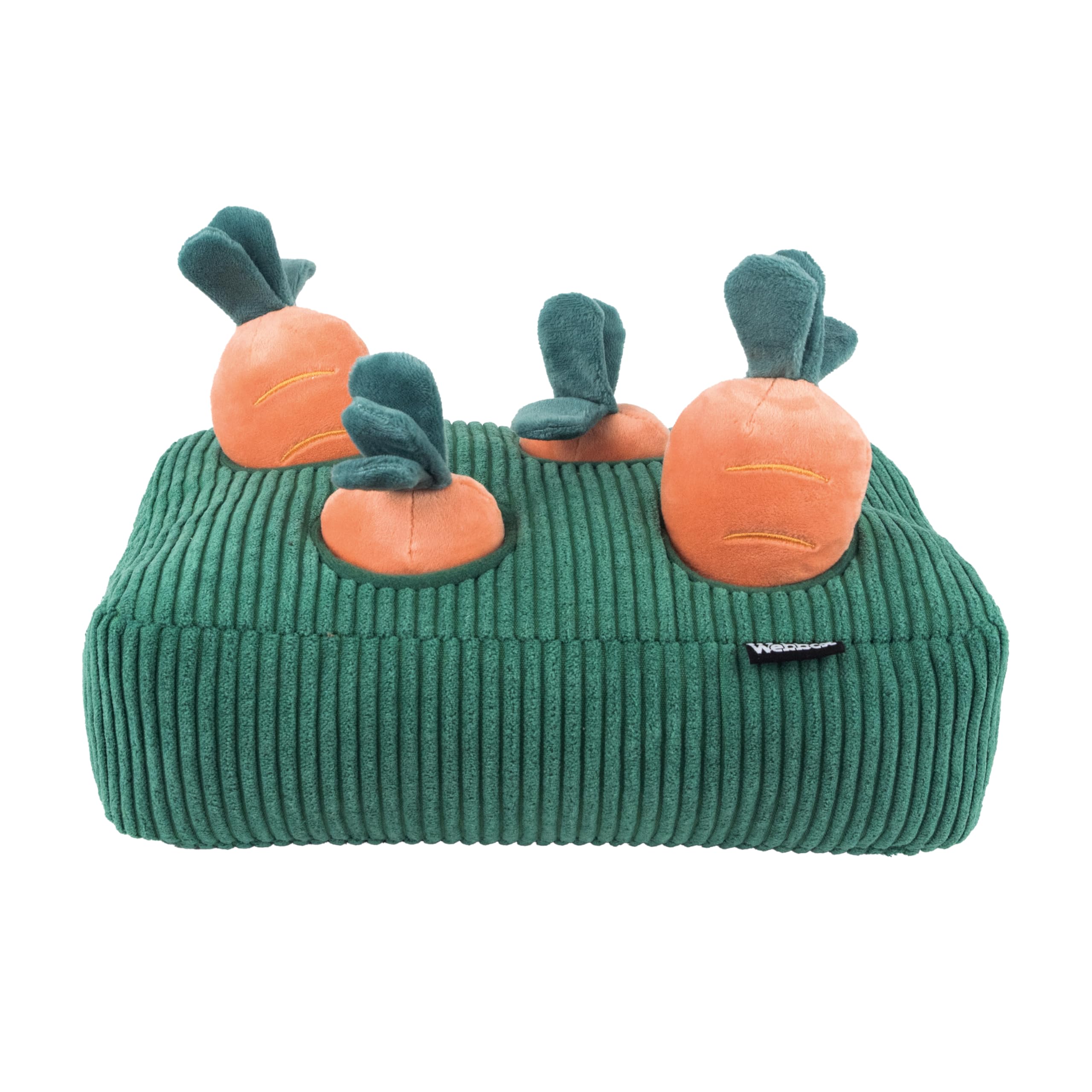 Webbox Carrot Patch Dog Toy - Interactive Treat Hiding Puzzle | Plush | All Breed Sizes