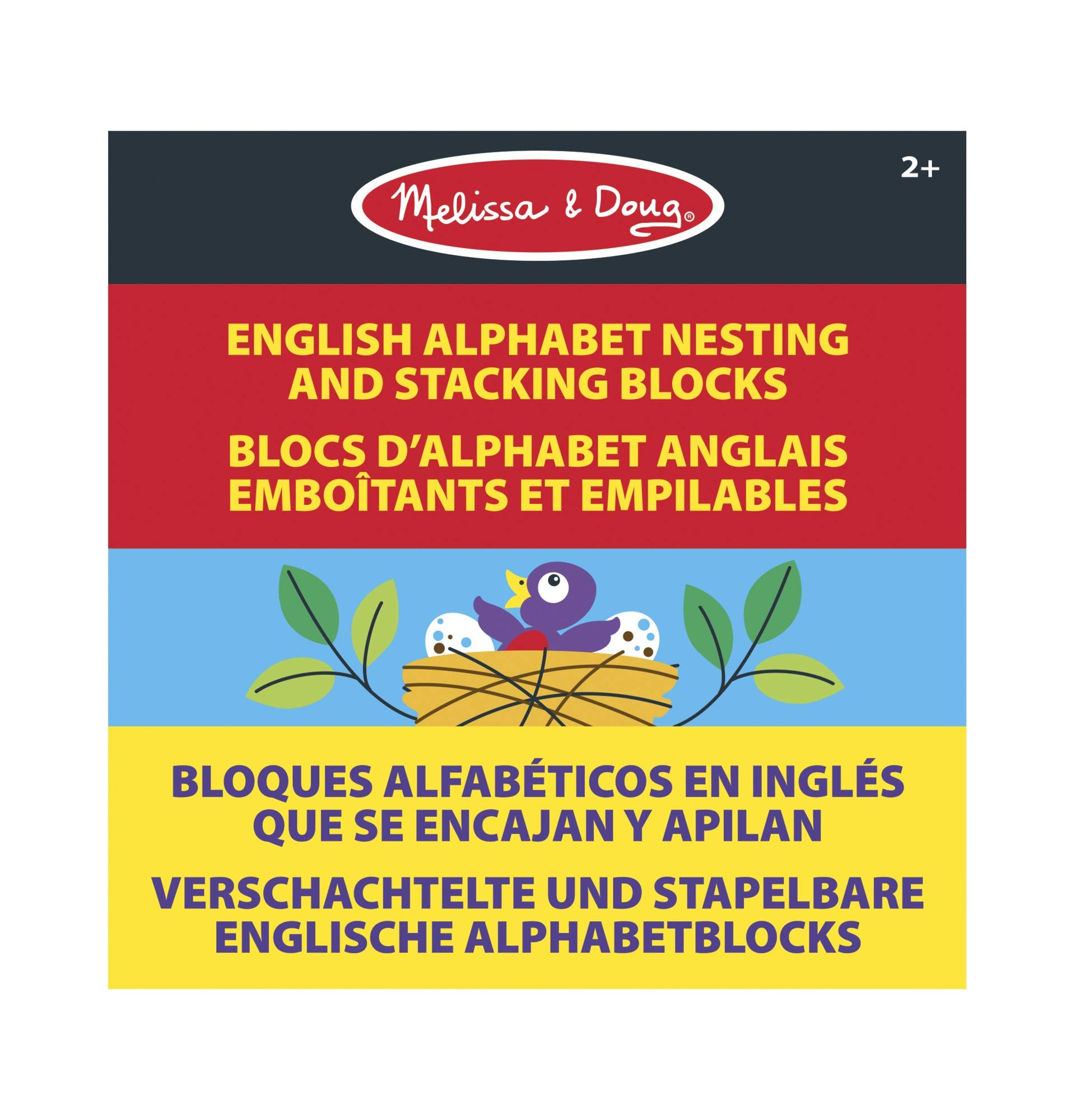 Melissa & Doug Alphabet Nesting and Stacking Blocks - Educational Building Playset for Toddlers 2+ 16